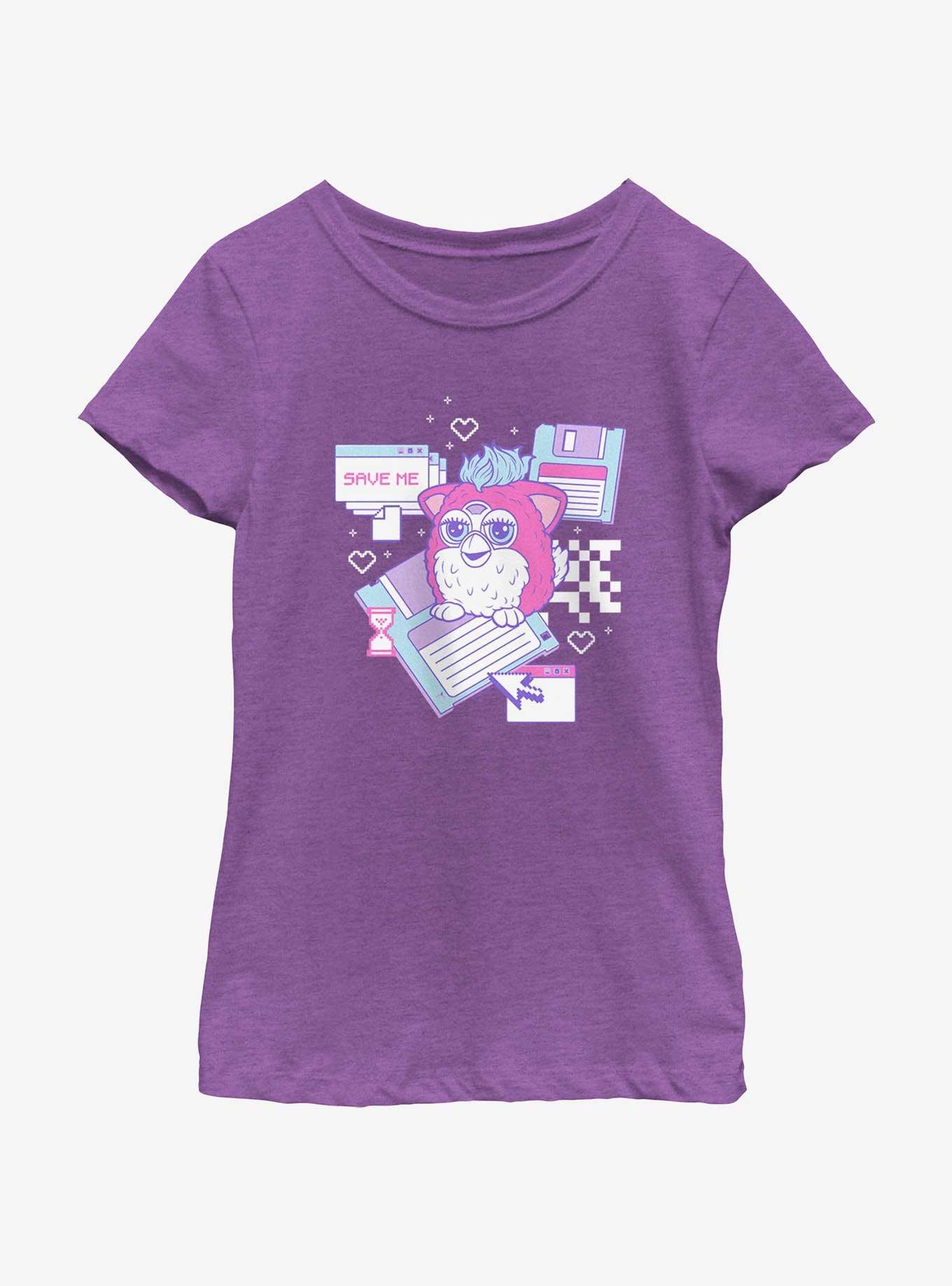 Furby Retro Computer Friend Girls Youth T-Shirt, , hi-res