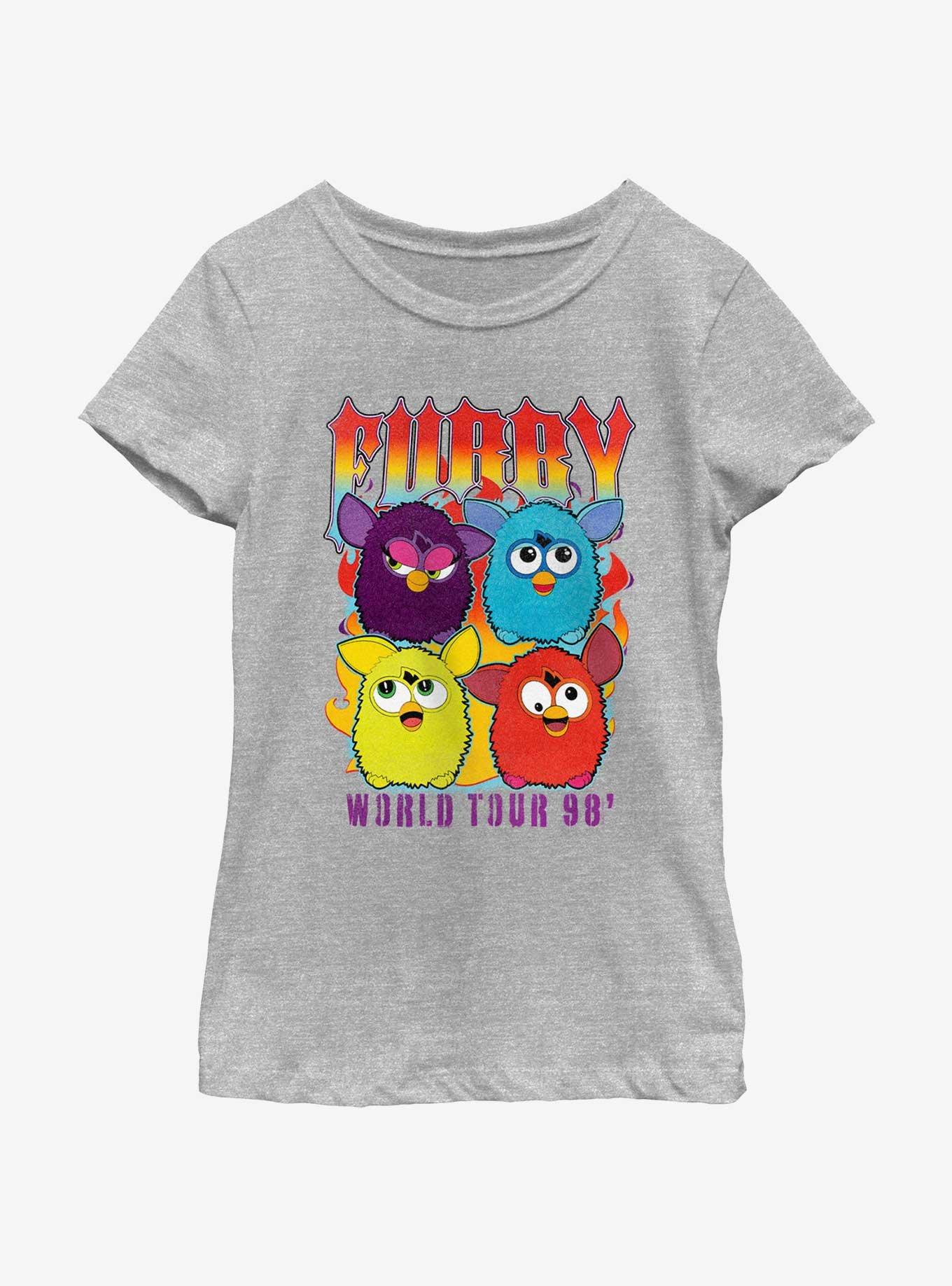 Furby Rock Band Furby Girls Youth T-Shirt, ATH HTR, hi-res