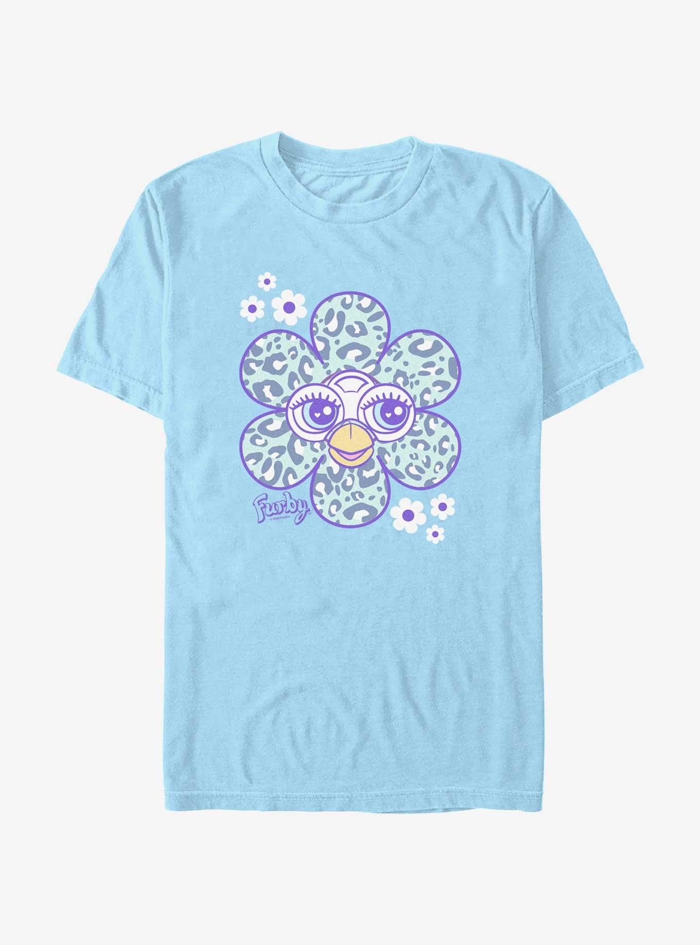 Furby Flower Face T-Shirt, LT BLUE, hi-res
