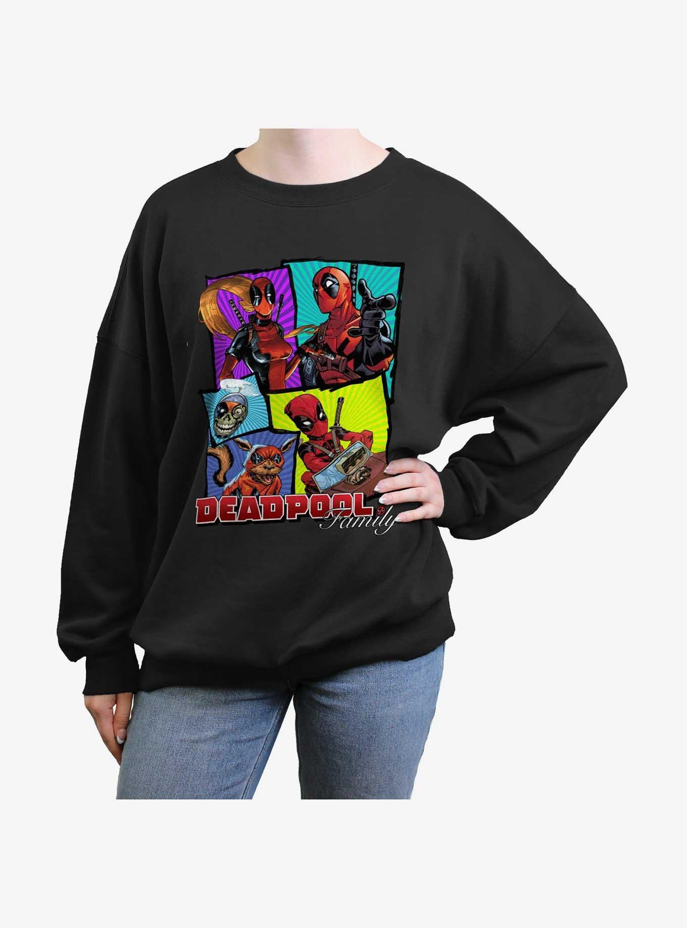 Marvel Deadpool Deadpool Fam Bam Girls Oversized Sweatshirt