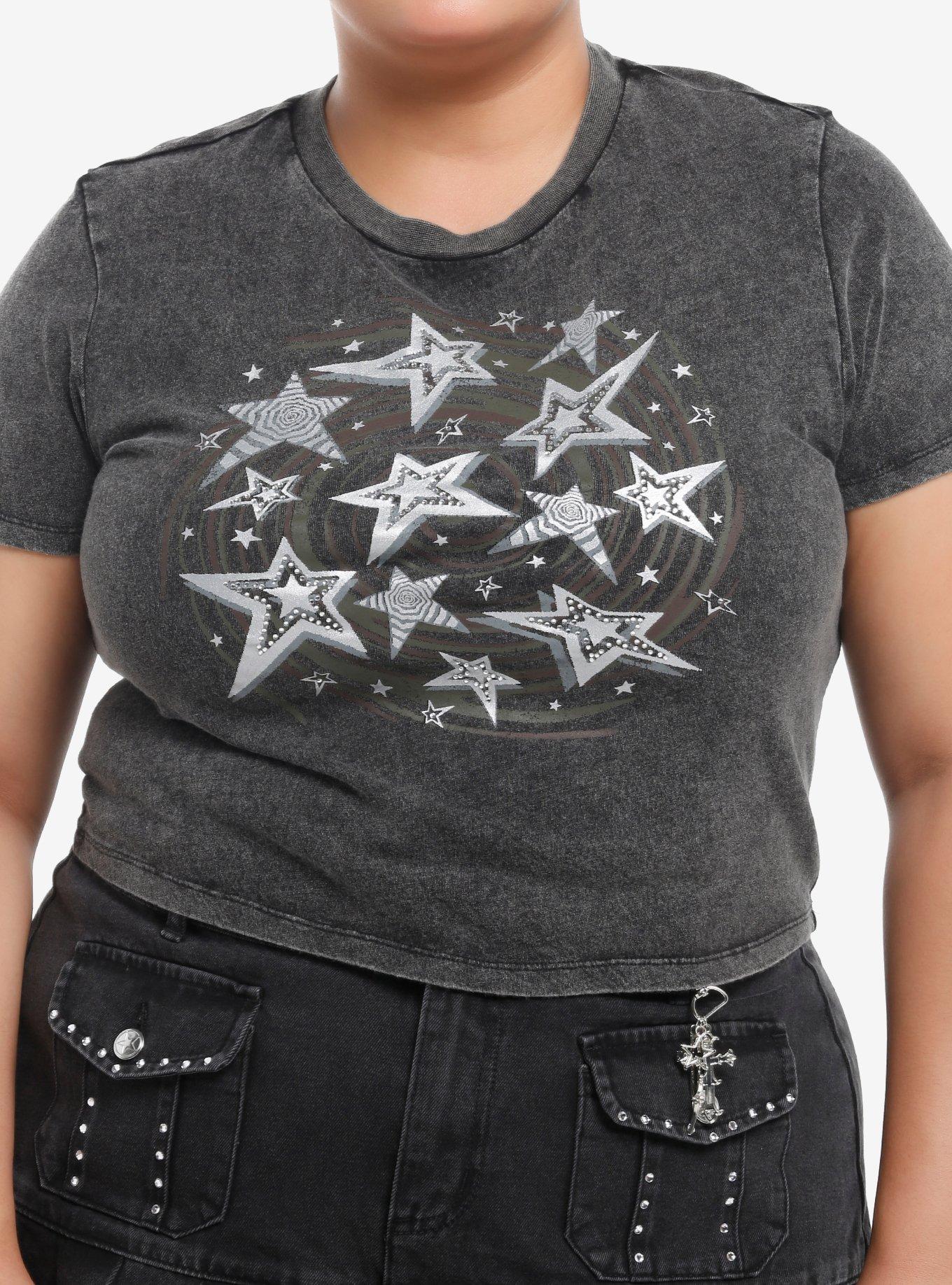 Social Collision Spiral Star Rhinestone Girls Baby T-Shirt Plus Size, , hi-res