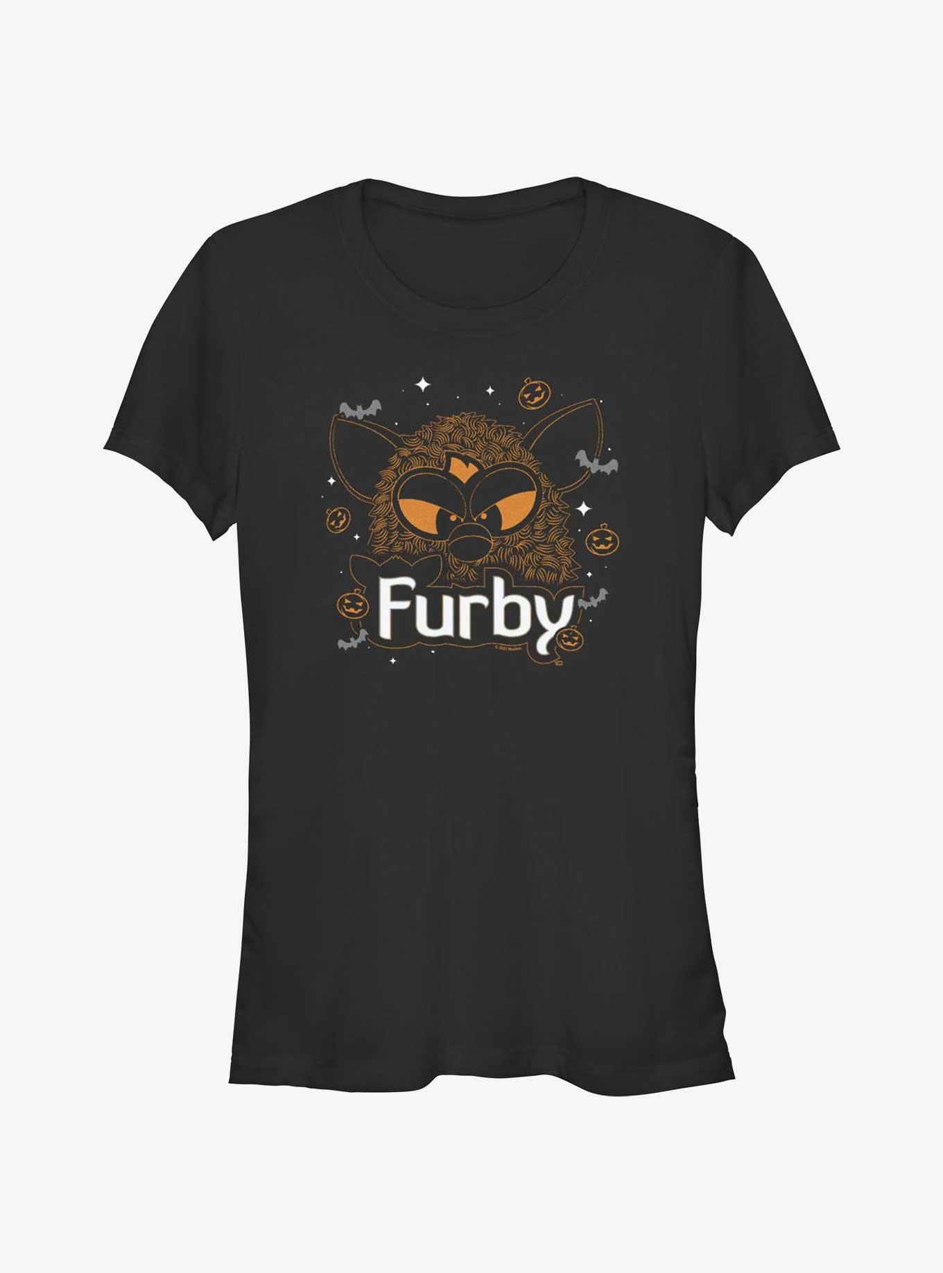 Furby Pumpkins Bats Girls T-Shirt, BLACK, hi-res