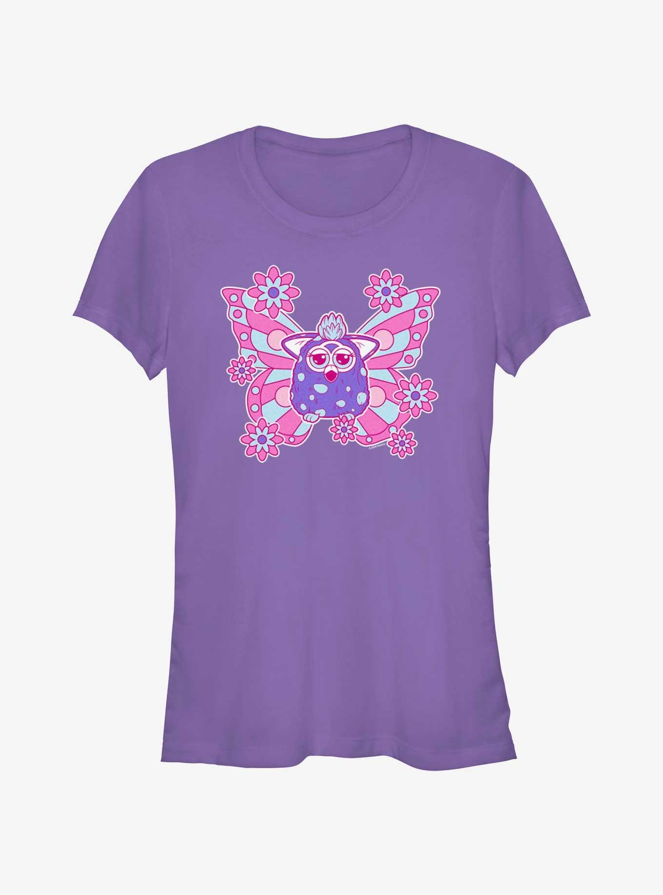 Furby Cute Purple Butterfly Girls T-Shirt, , hi-res