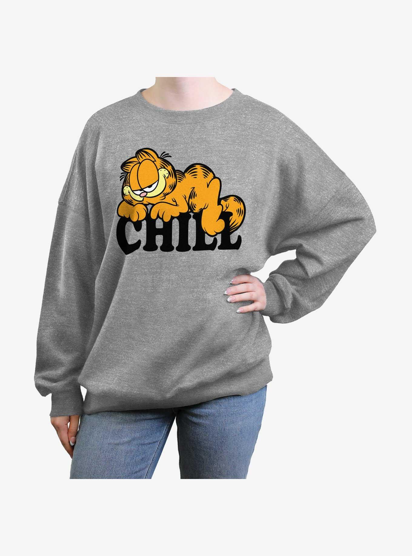 Garfield Chill Cat Womens Oversized Sweatshirt, , hi-res