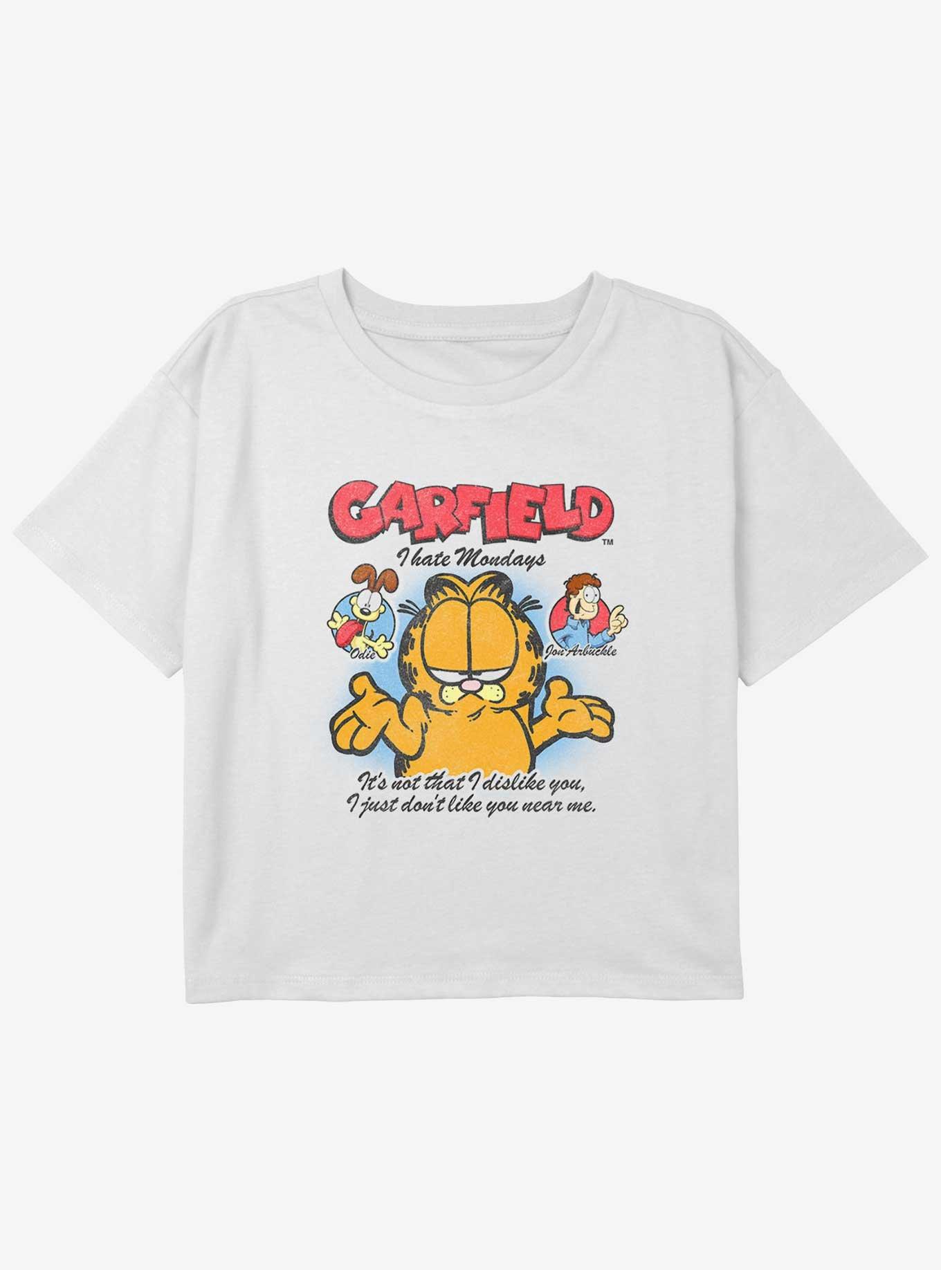 Garfield Don't Like You Near Me Youth Girls Boxy Crop T-Shirt, , hi-res