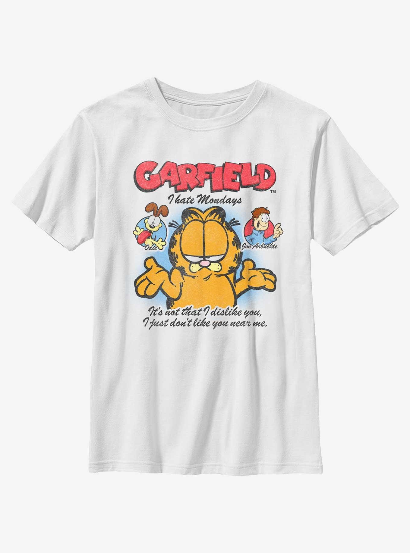 Garfield Don't Like You Near Me Youth T-Shirt, WHITE, hi-res