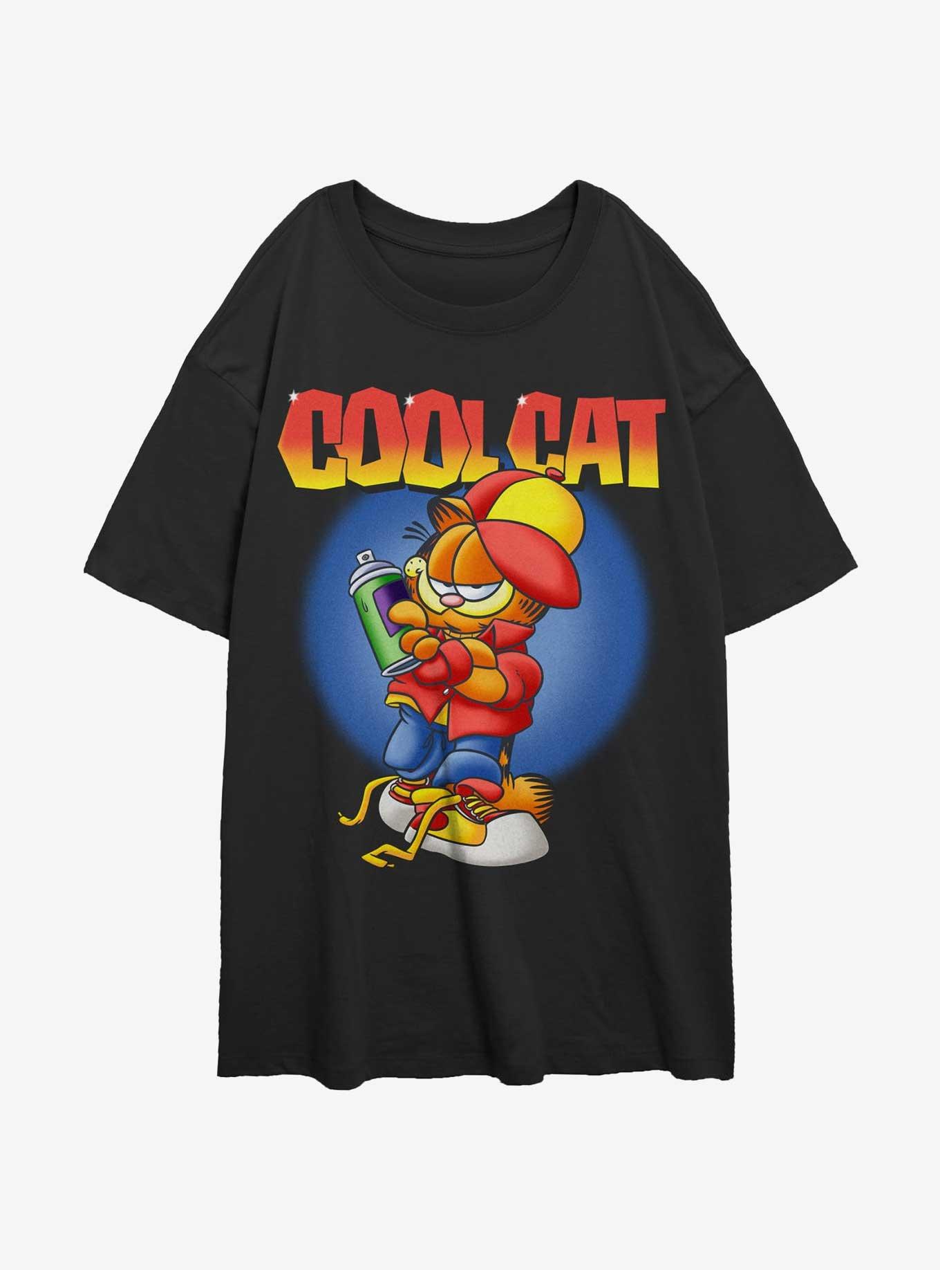 Garfield One Cool Cat Womens Oversized T-Shirt, , hi-res