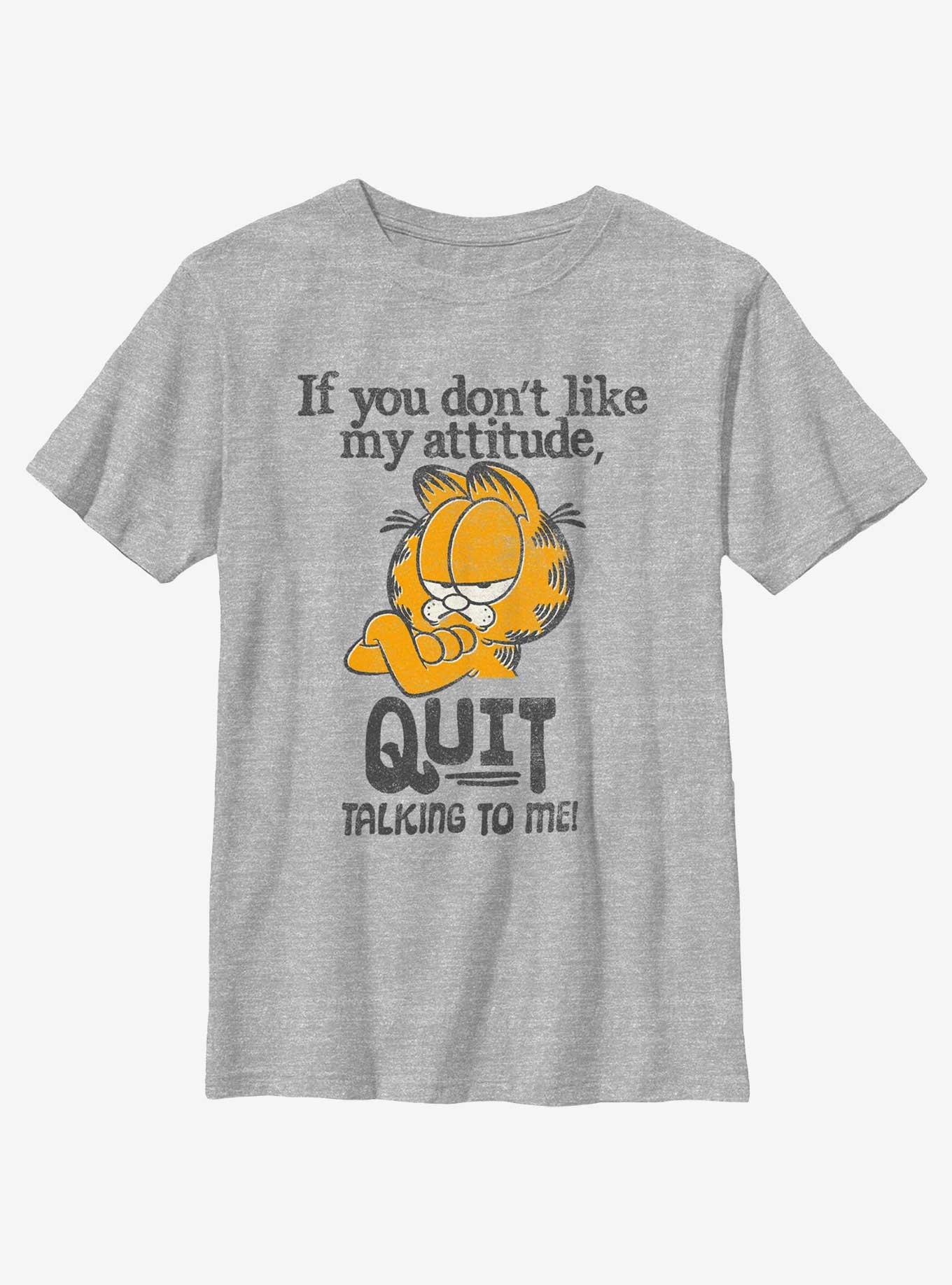 Garfield Quit Talking To Me Youth T-Shirt, ATH HTR, hi-res