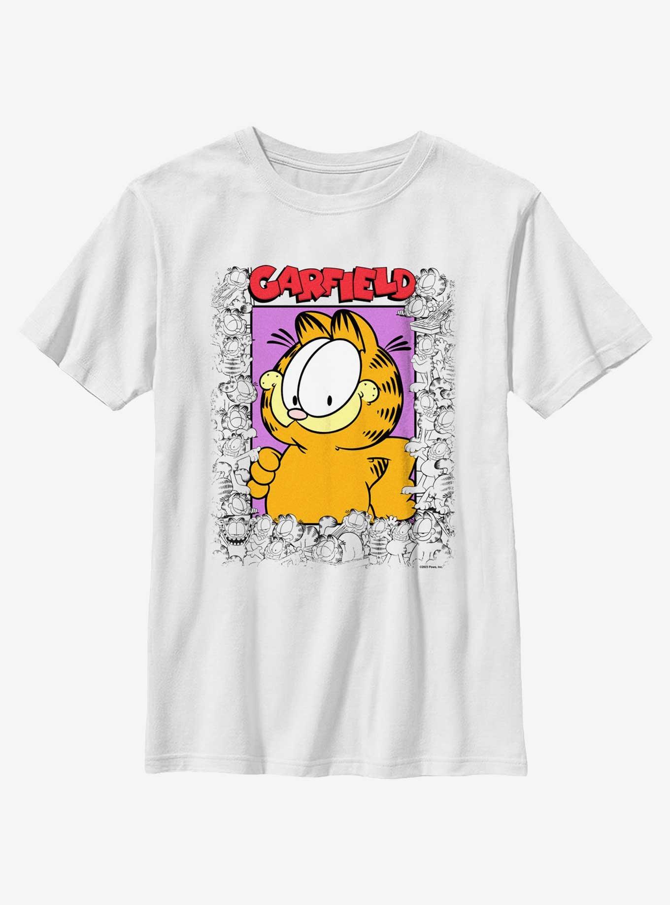 Garfield Vintage Garfield Frame Youth T-Shirt, WHITE, hi-res