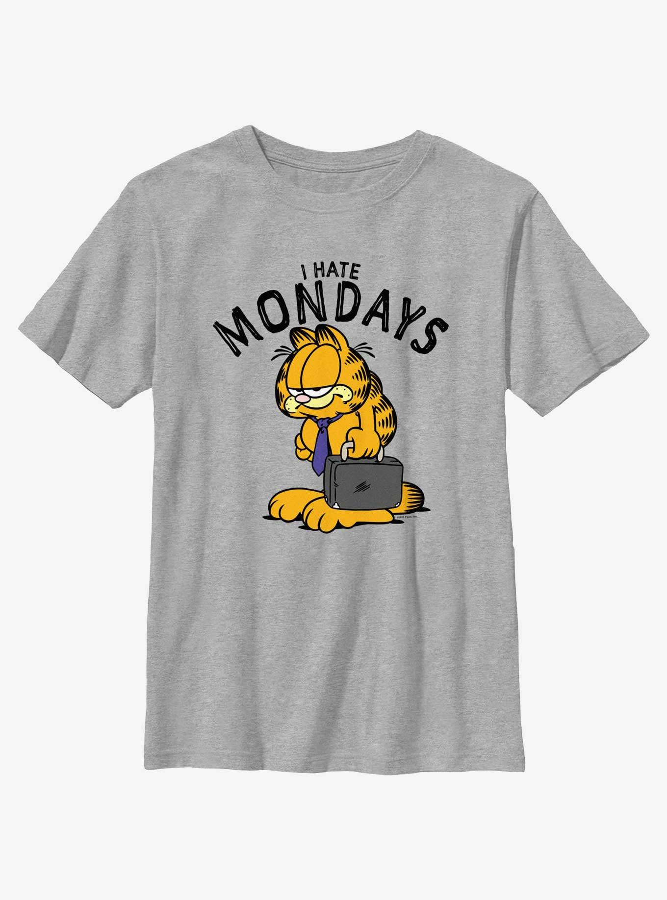 Garfield Monday Worker Youth T-Shirt, ATH HTR, hi-res