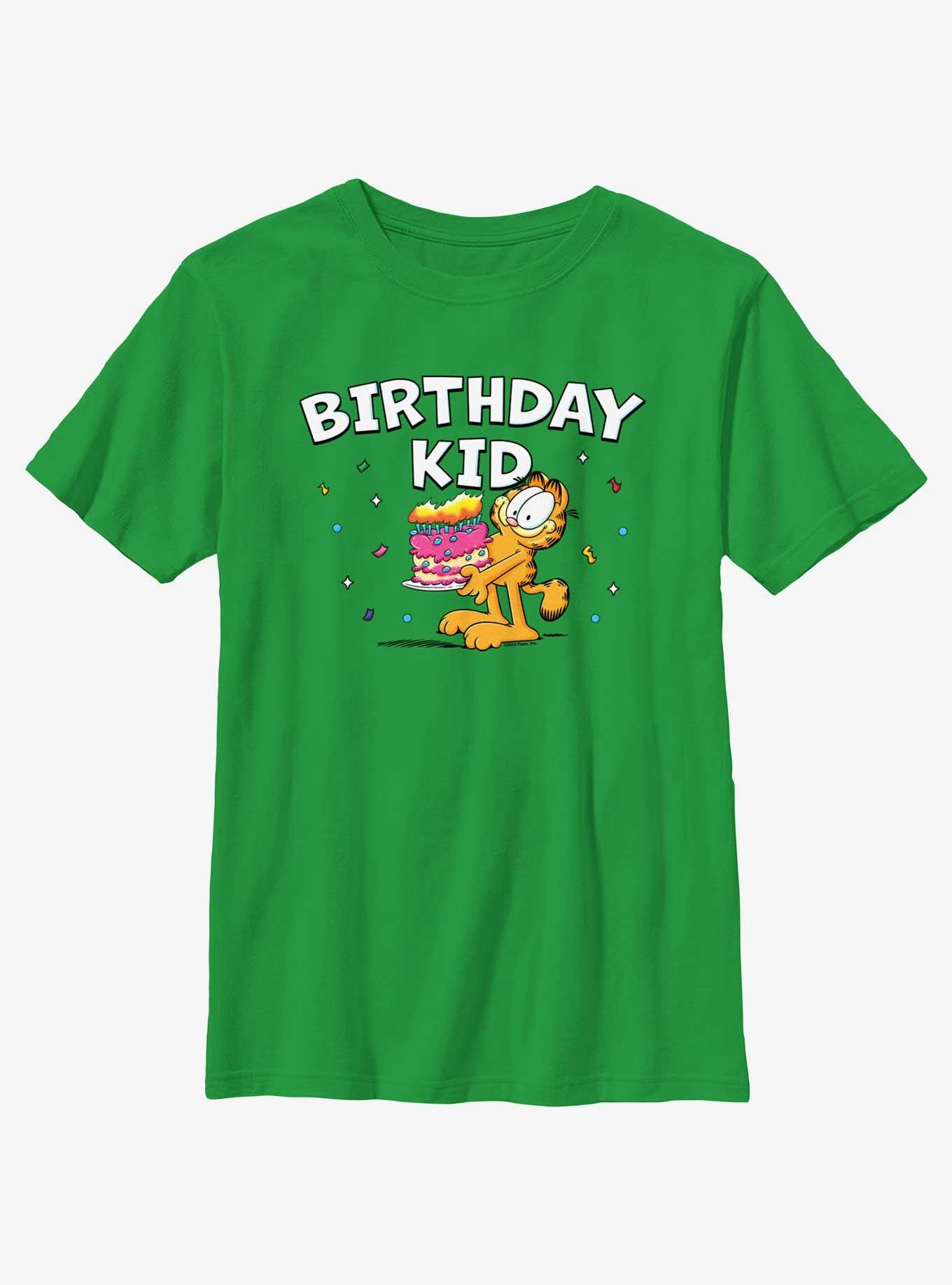 Garfield Birthday Kid Youth T-Shirt, KELLY, hi-res