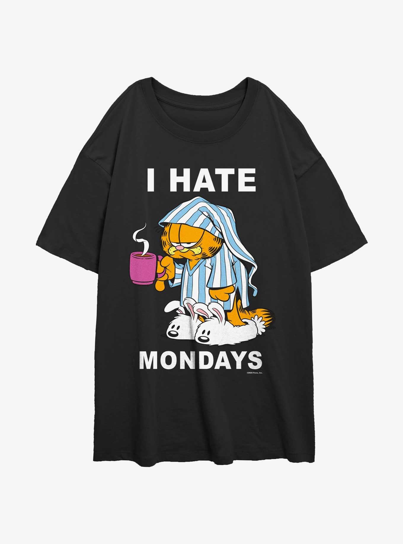 Garfield I Hate Mondays Womens Oversized T-Shirt, , hi-res