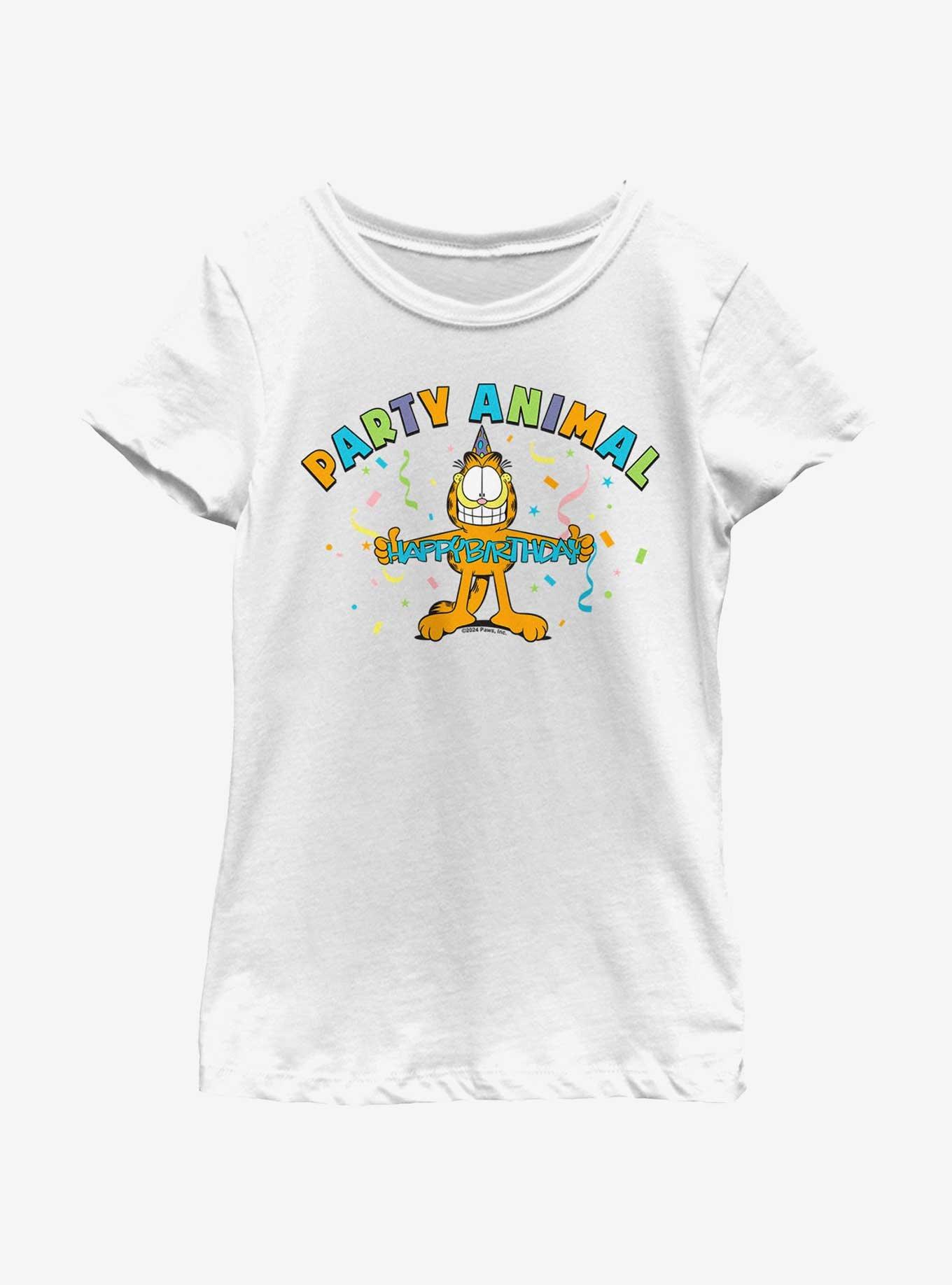 Garfield Birthday Party Animal Youth Girls T-Shirt, , hi-res