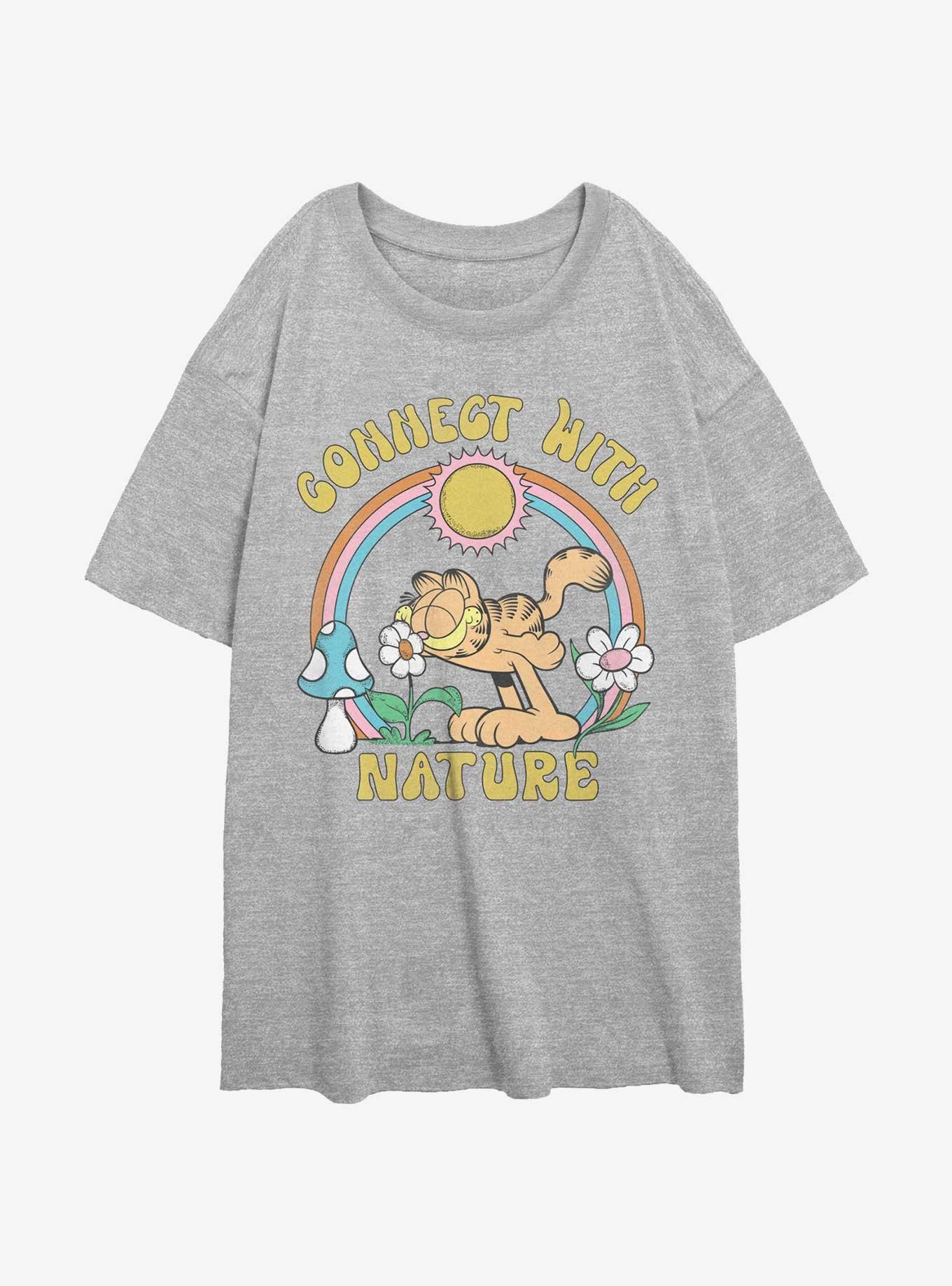 Garfield Connect With Nature Womens Oversized T-Shirt, , hi-res