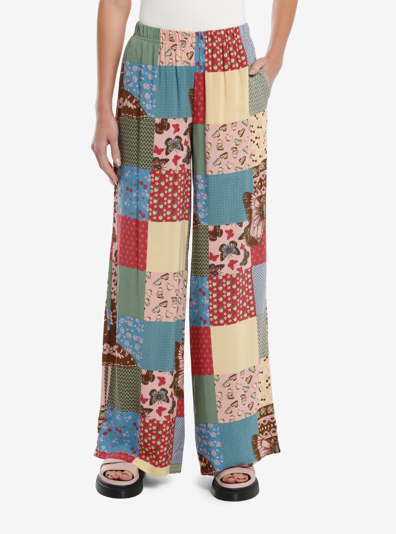 Thorn Fable Butterfly Patchwork Girls Lounge Pants Hot Topic