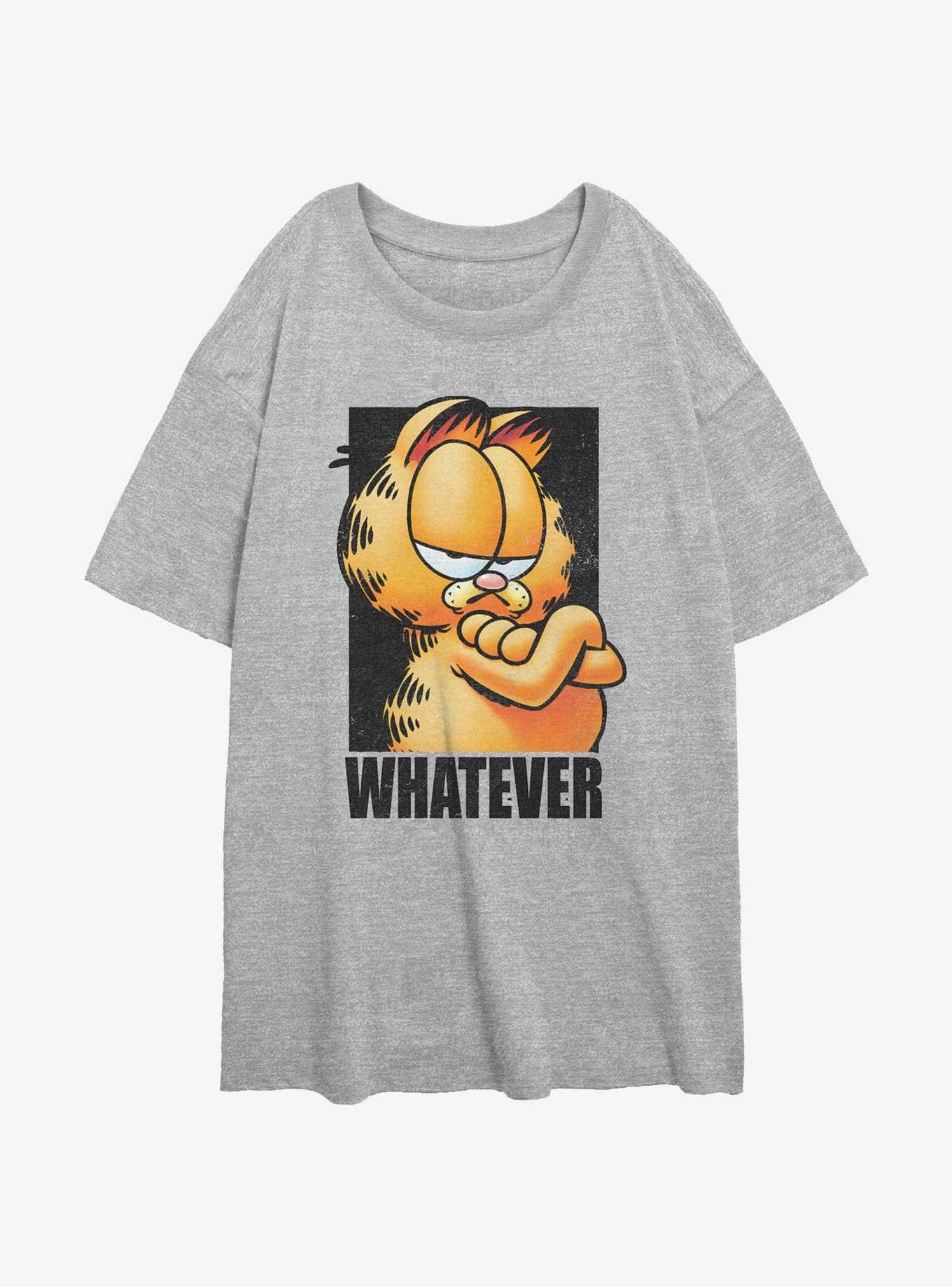 Garfield Whatever Womens Oversized T-Shirt, ATH HTR, hi-res