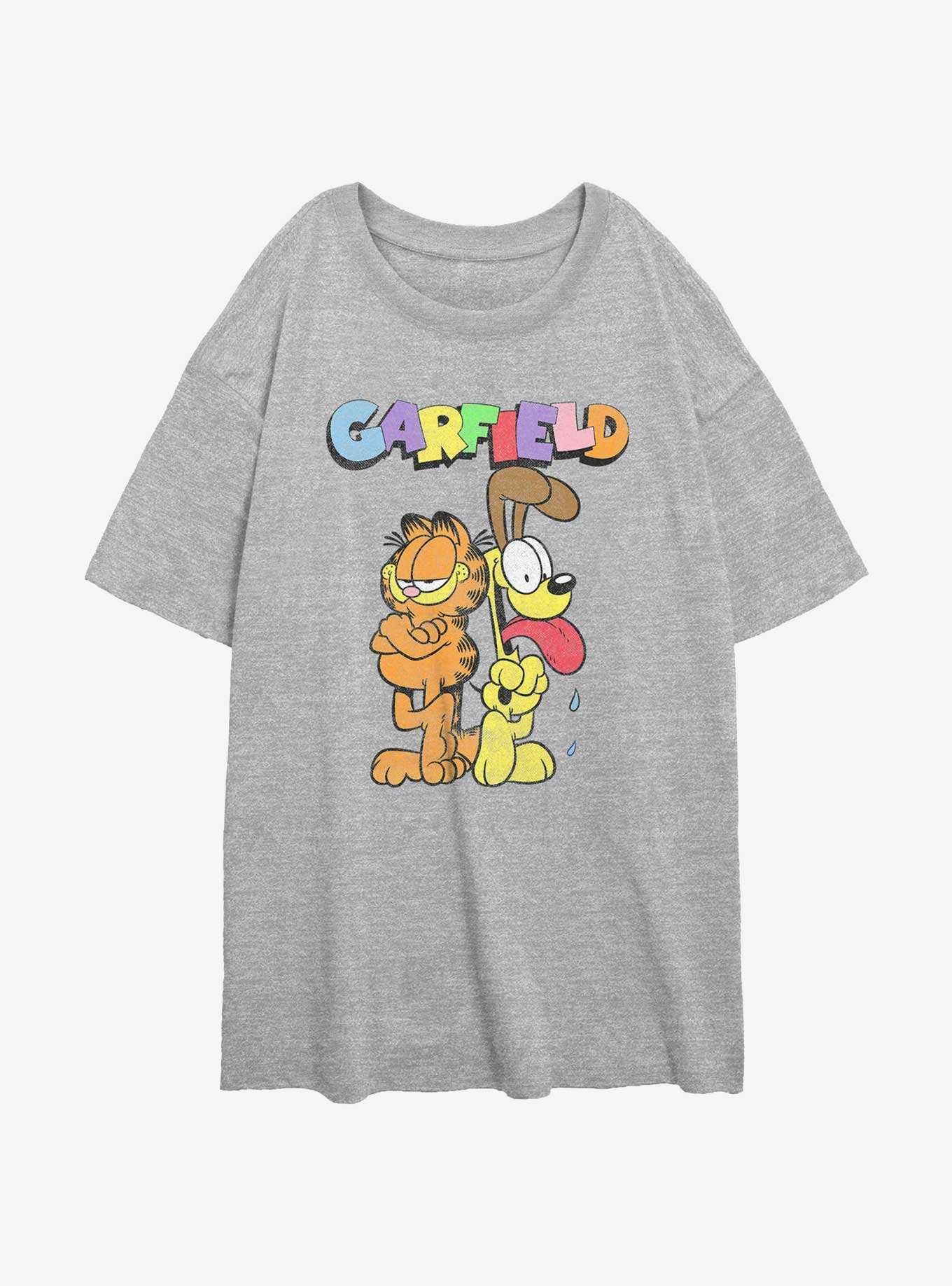 Garfield Best Buds Garfield & Odie Womens Oversized T-Shirt, , hi-res