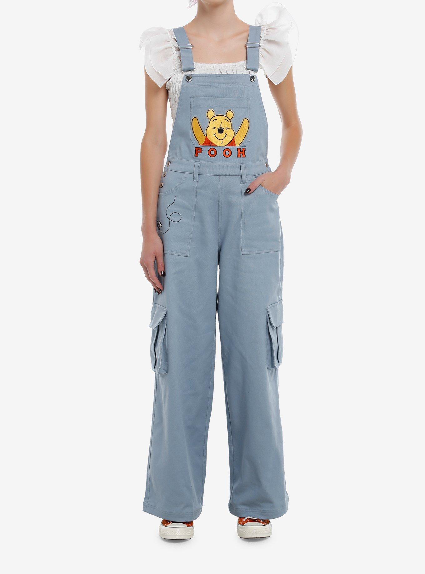 Disney Winnie The Pooh Embroidered Cargo Overalls, , hi-res