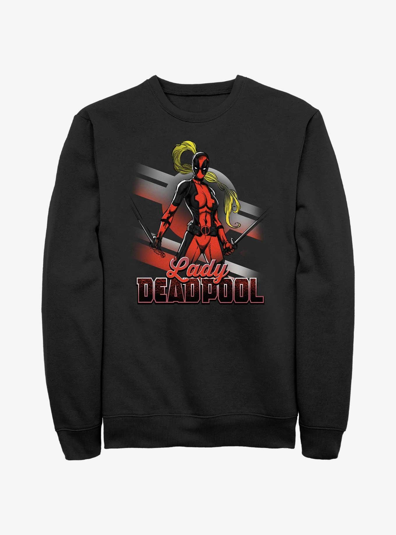 Marvel Deadpool Lady Pool Sweatshirt, BLACK, hi-res