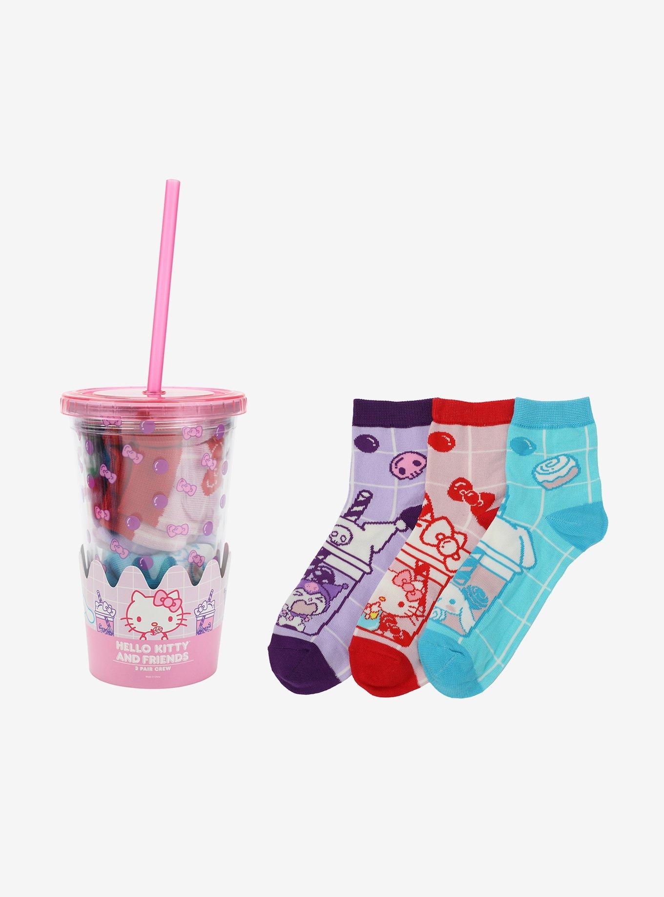 Hello Kitty And Friends Ankle Socks & Acrylic Travel Cup Set, , hi-res