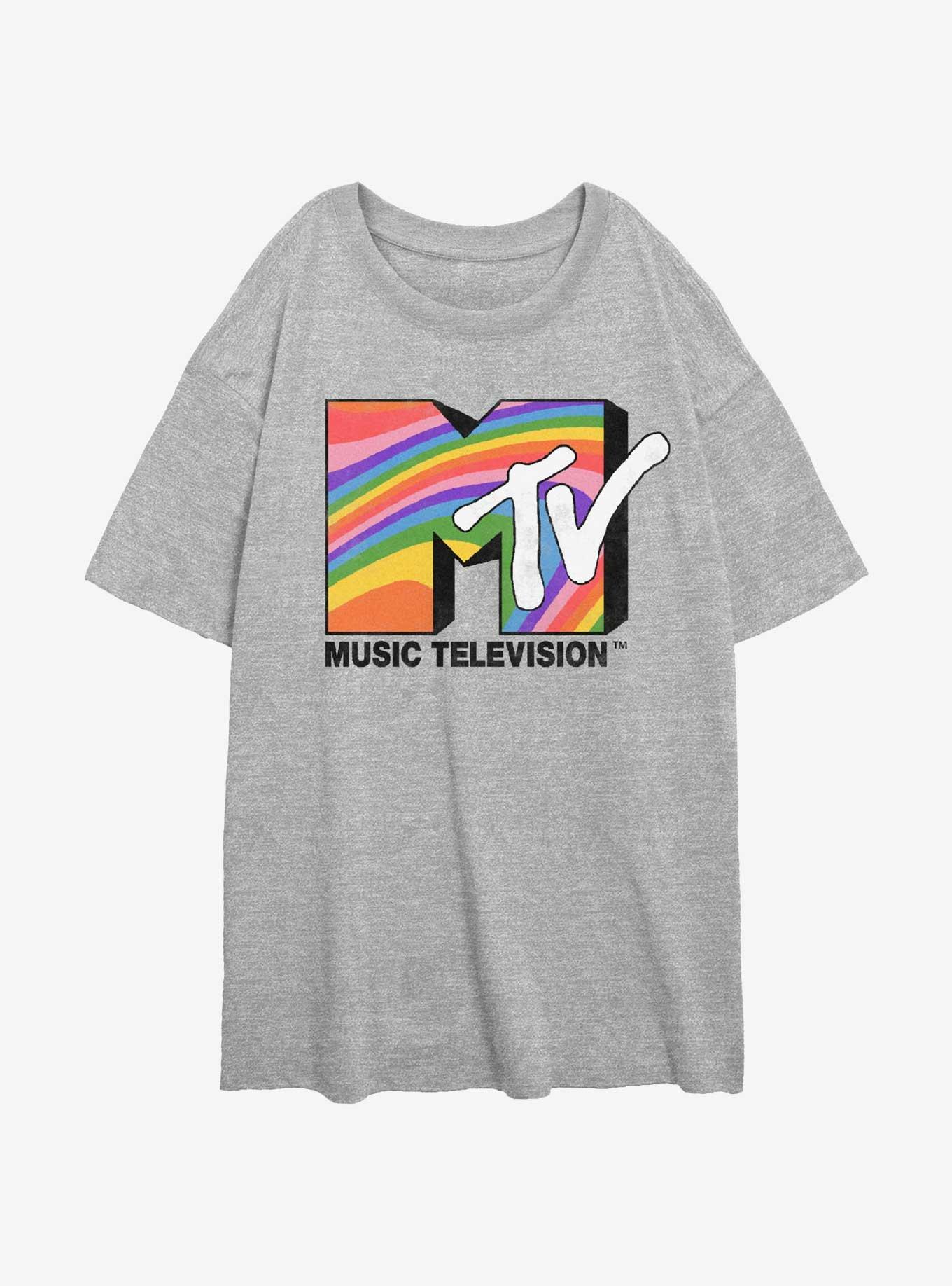 MTV Rainbow Television Womens Oversized T-Shirt, , hi-res