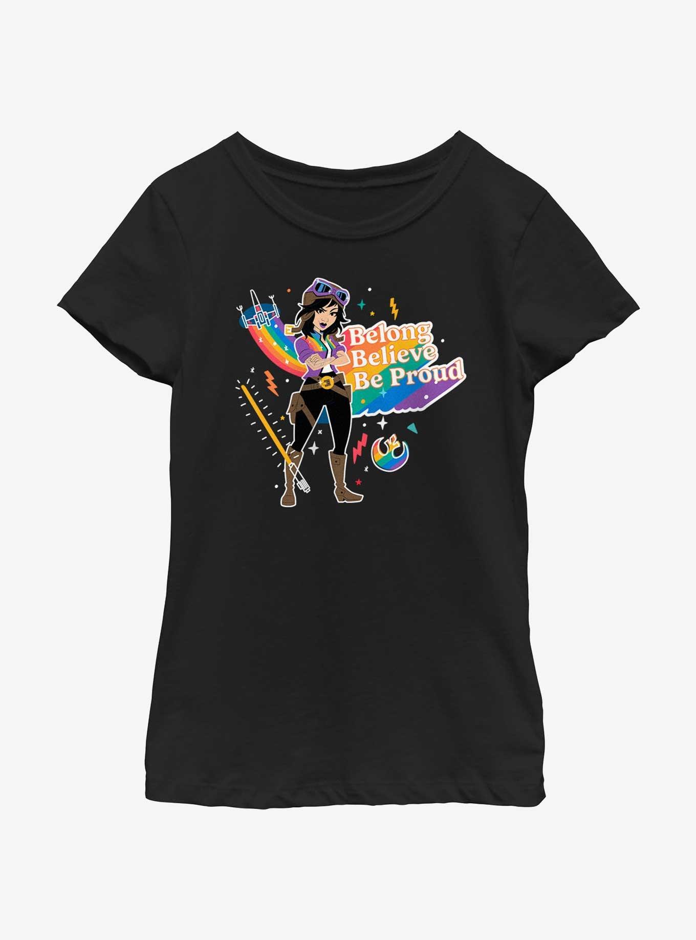 Star Wars Belong Believe Be Proud Youth Girls T-Shirt, , hi-res