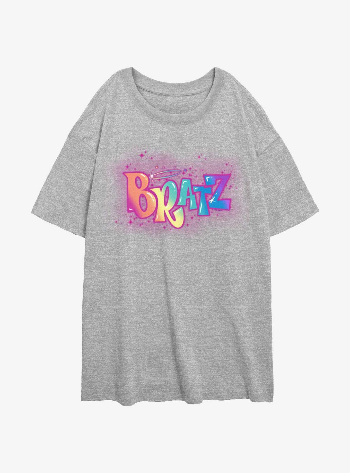 Bratz Rainbow Logo Womens Oversized T-Shirt, ATH HTR, hi-res