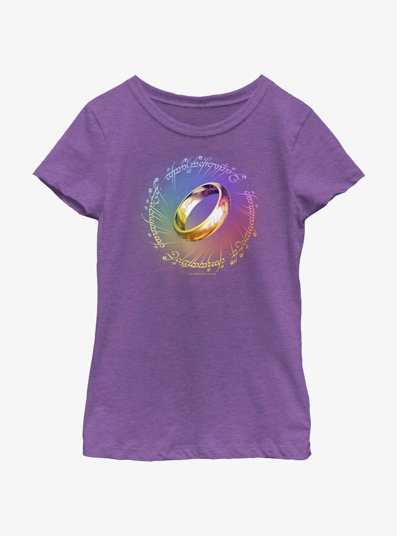 The Lord Of The Rings The One Ring Rainbow Youth Girls T-Shirt, , hi-res