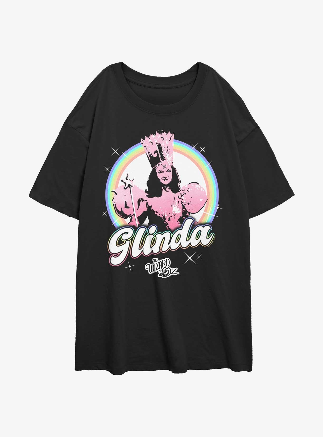 Wizard Of Oz  Rainbow Glinda Womens Oversized T-Shirt, BLACK, hi-res