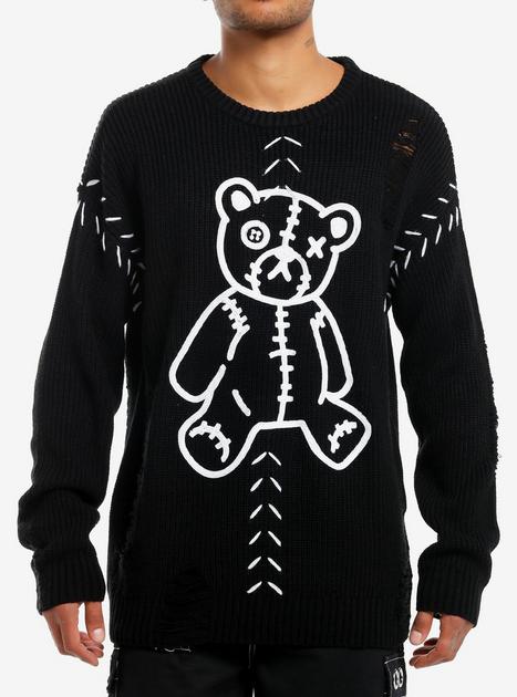 Teddy Bear Stitch Destructed Sweater | Hot Topic