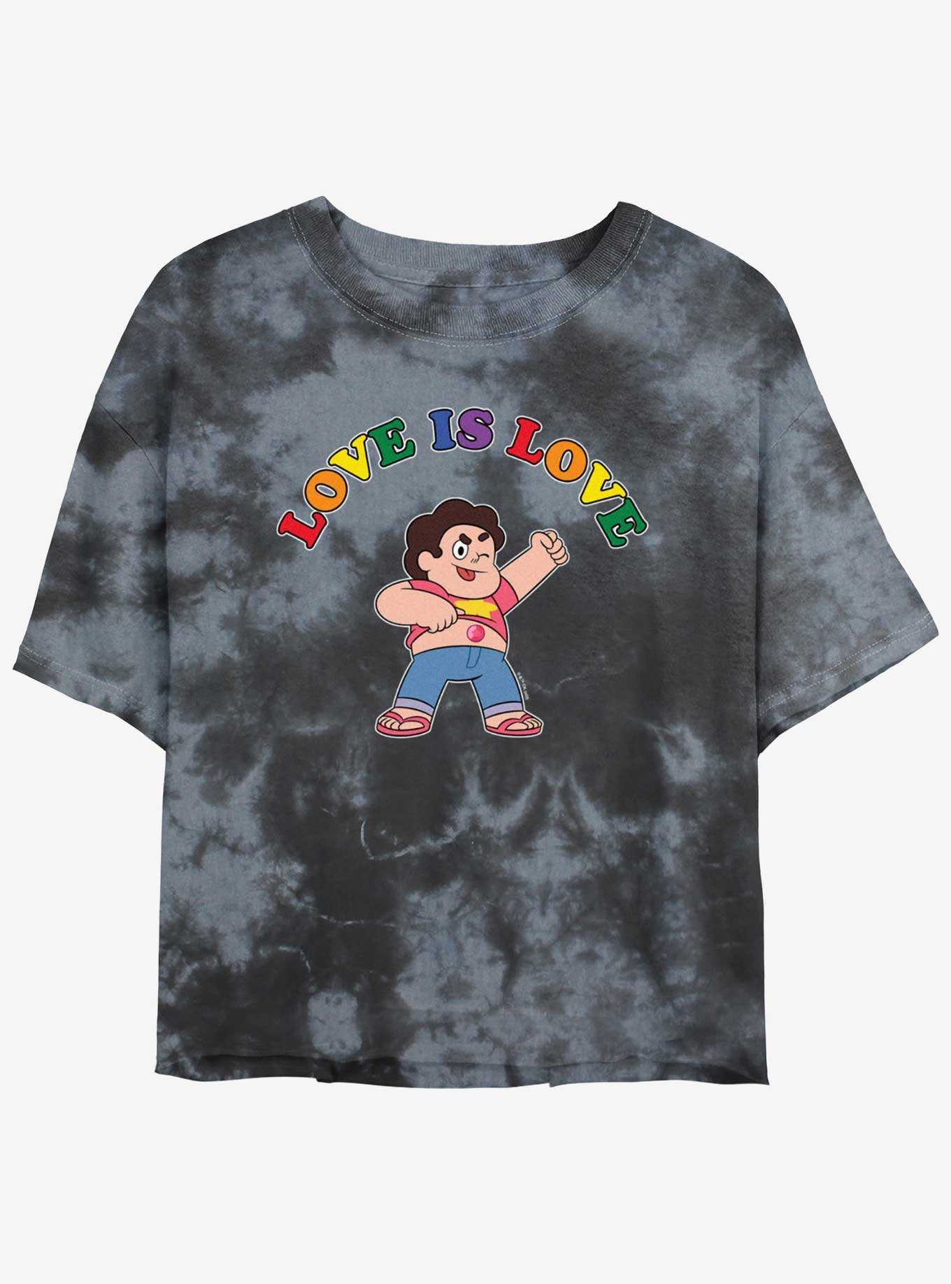 Steven Universe Love Is Love Womens Tie-Dye Crop T-Shirt, , hi-res