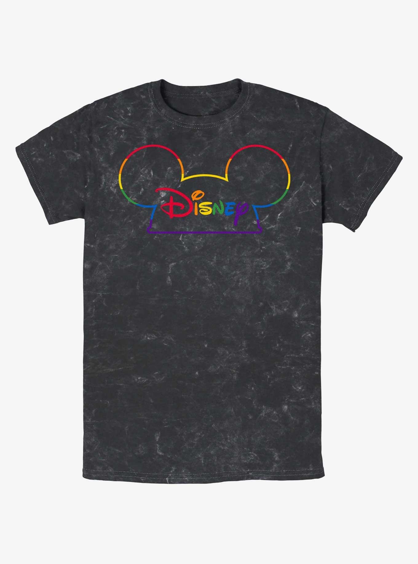 Disney Prideful Mouse Ears Mineral Wash T-Shirt, BLACK, hi-res