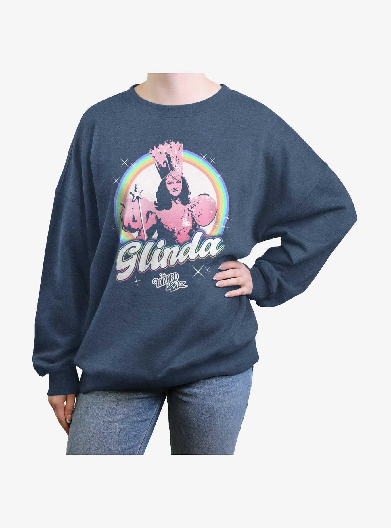 Wizard Of Oz  Rainbow Glinda Womens Oversized Sweatshirt, BLUEHTR, hi-res