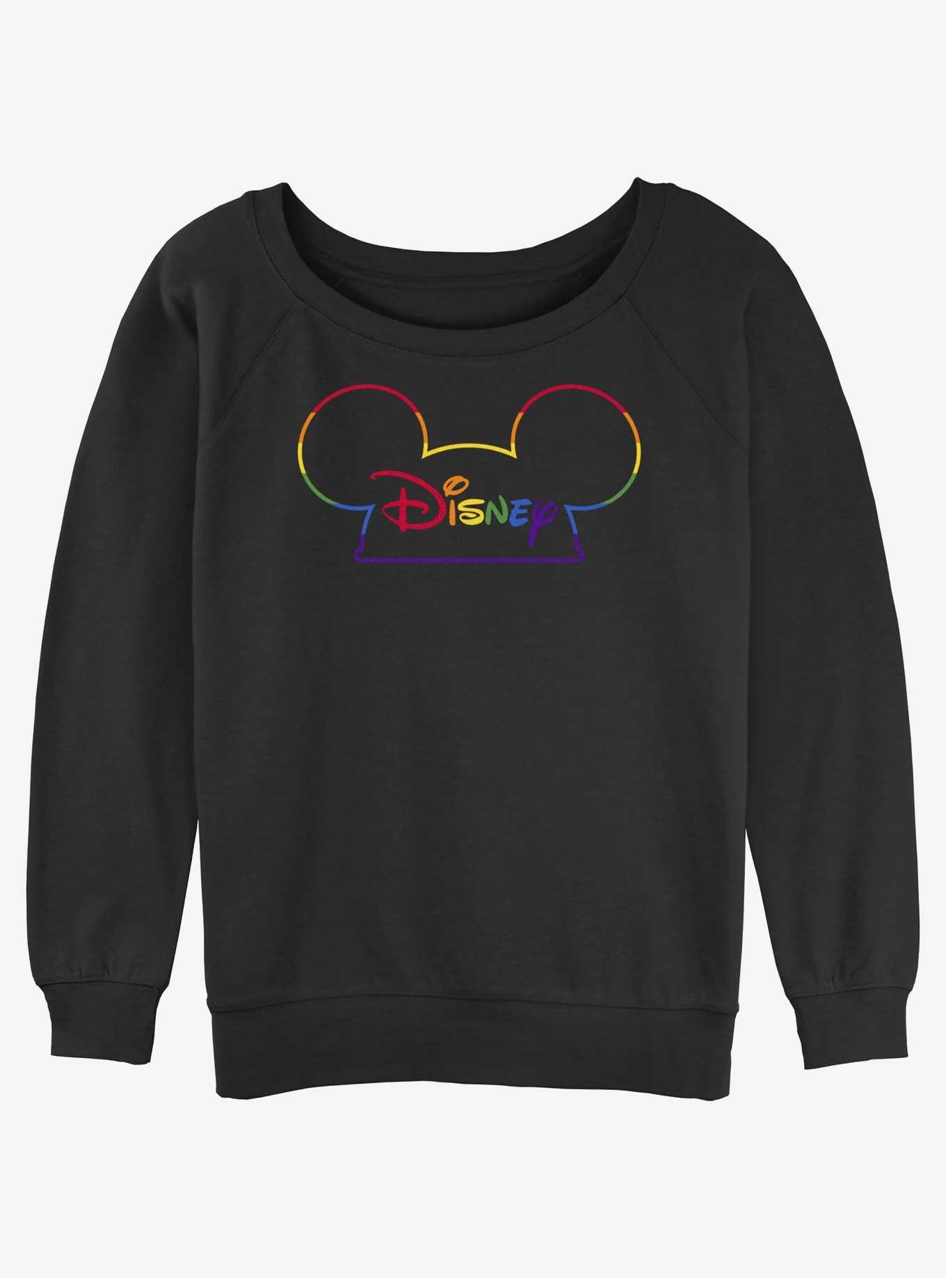 Disney Prideful Mouse Ears Womens Slouchy Sweatshirt