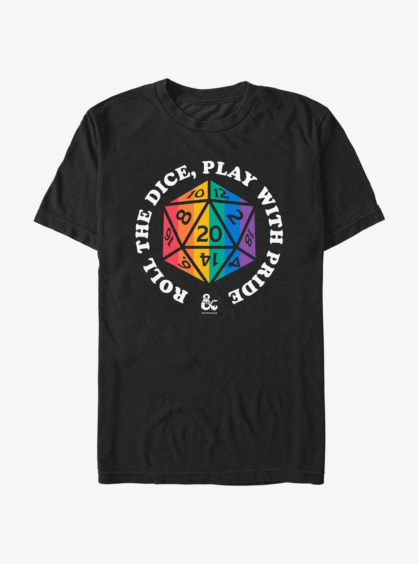 Dungeons & Dragons Roll For Pride T-Shirt, BLACK, hi-res