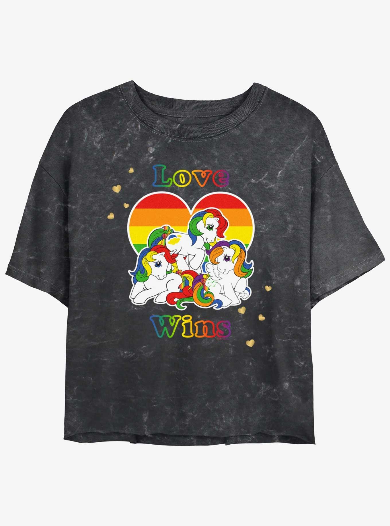 My Little Pony Love Wins Mineral Wash Crop T-Shirt, , hi-res