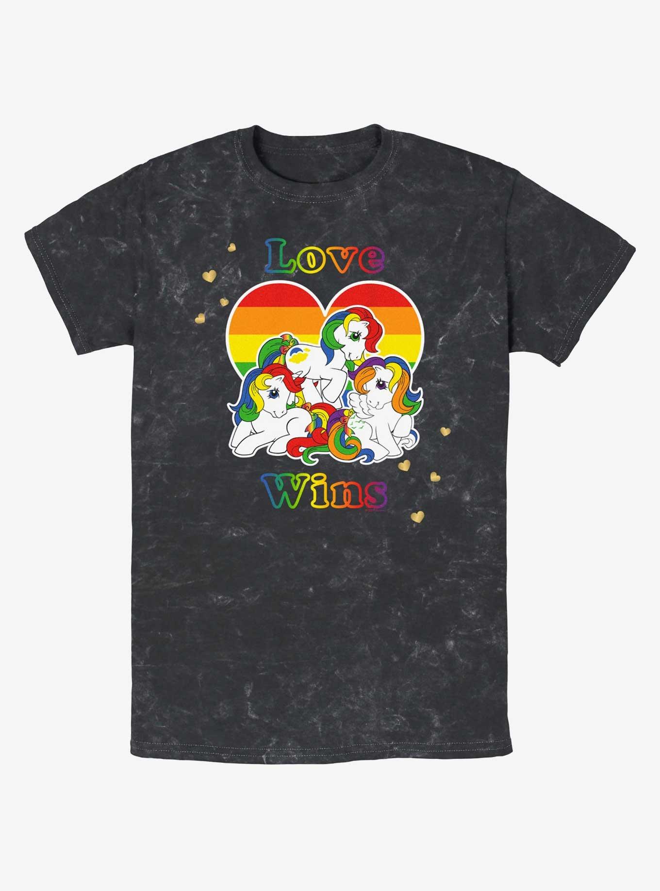 My Little Pony Love Wins Mineral Wash T-Shirt, BLACK, hi-res