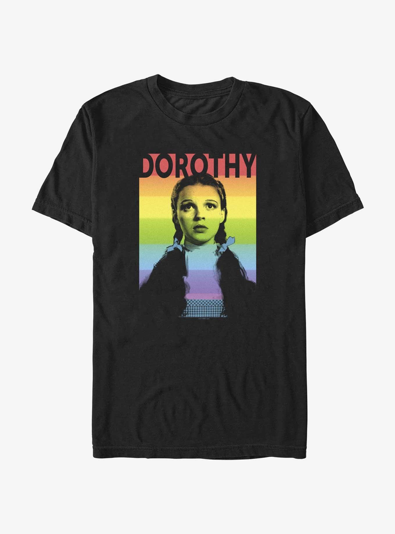 Wizard Of Oz Dorothy Rainbow T-Shirt, BLACK, hi-res