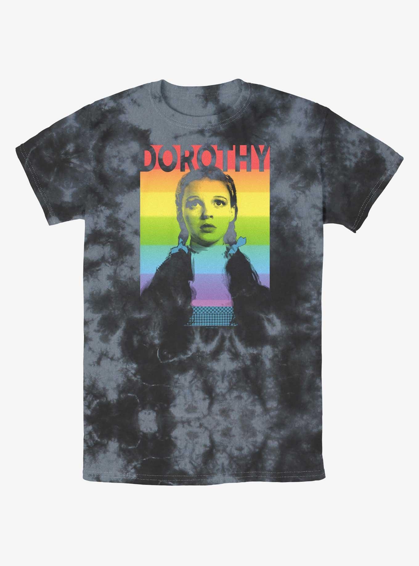 Wizard Of Oz Dorothy Rainbow Tie-Dye T-Shirt, BLKCHAR, hi-res