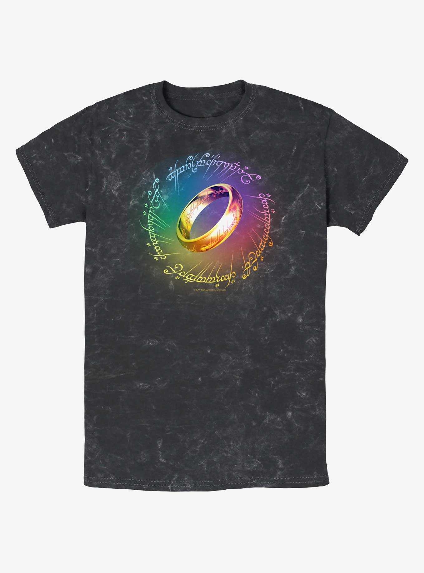 The Lord Of The Rings The One Ring Rainbow Mineral Wash T-Shirt, , hi-res