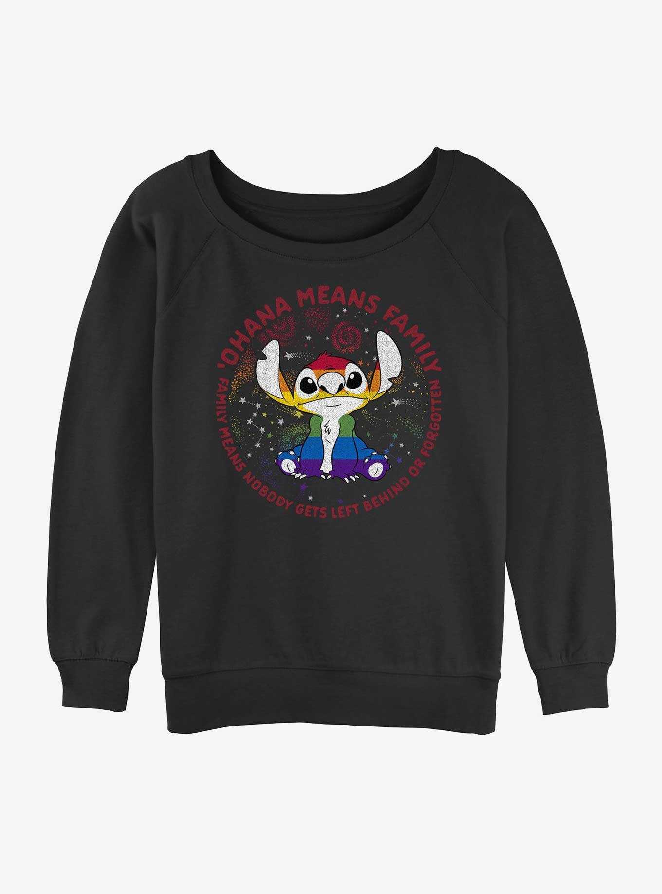 Disney Lilo & Stitch Ohana Means Family Pride Womens Slouchy Sweatshirt, , hi-res