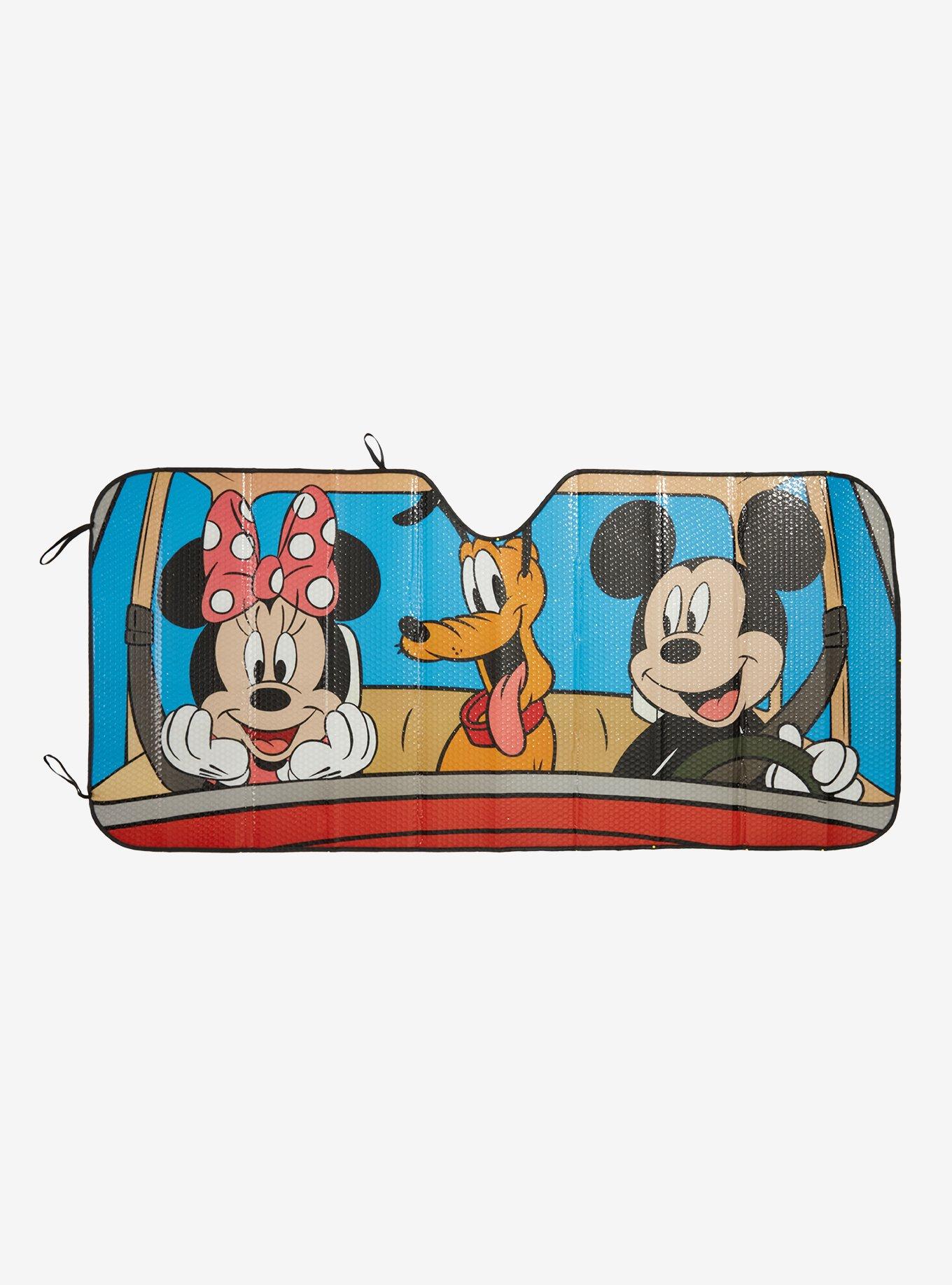 Disney Mickey, Minnie, and Pluto Driving Car Sunshade — BoxLunch Exclusive, , hi-res