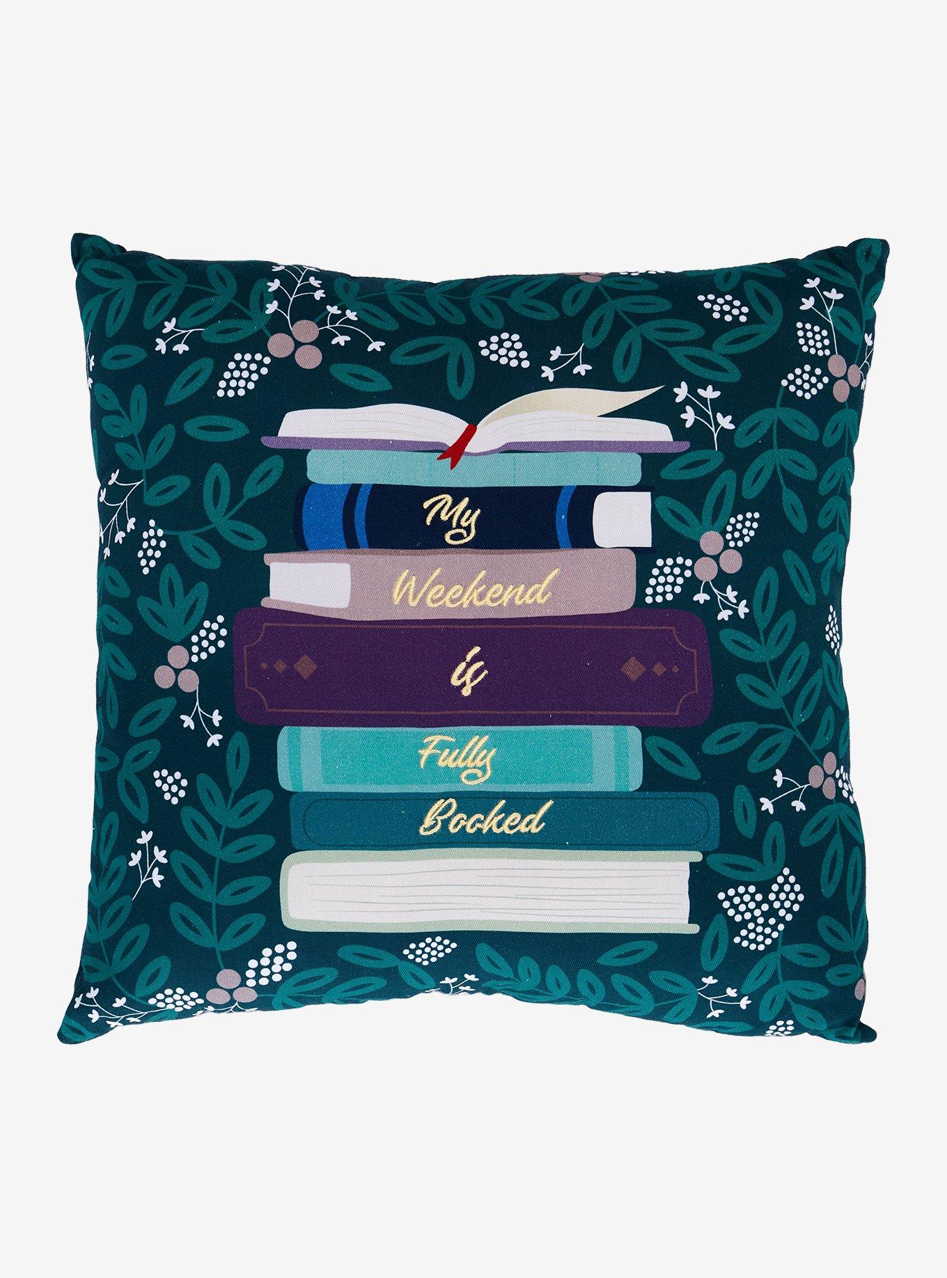 My Weekend Is Fully Booked Square Pillow — BoxLunch Exclusive, , hi-res