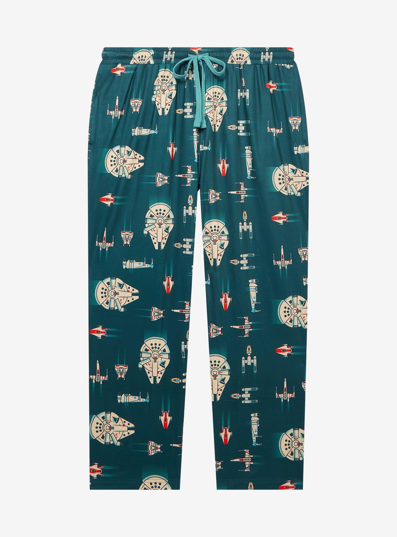 Star Wars Rebel Ships Allover Print Plus Size Sleep Pants - BoxLunch Exclusive, DARK TEAL, hi-res