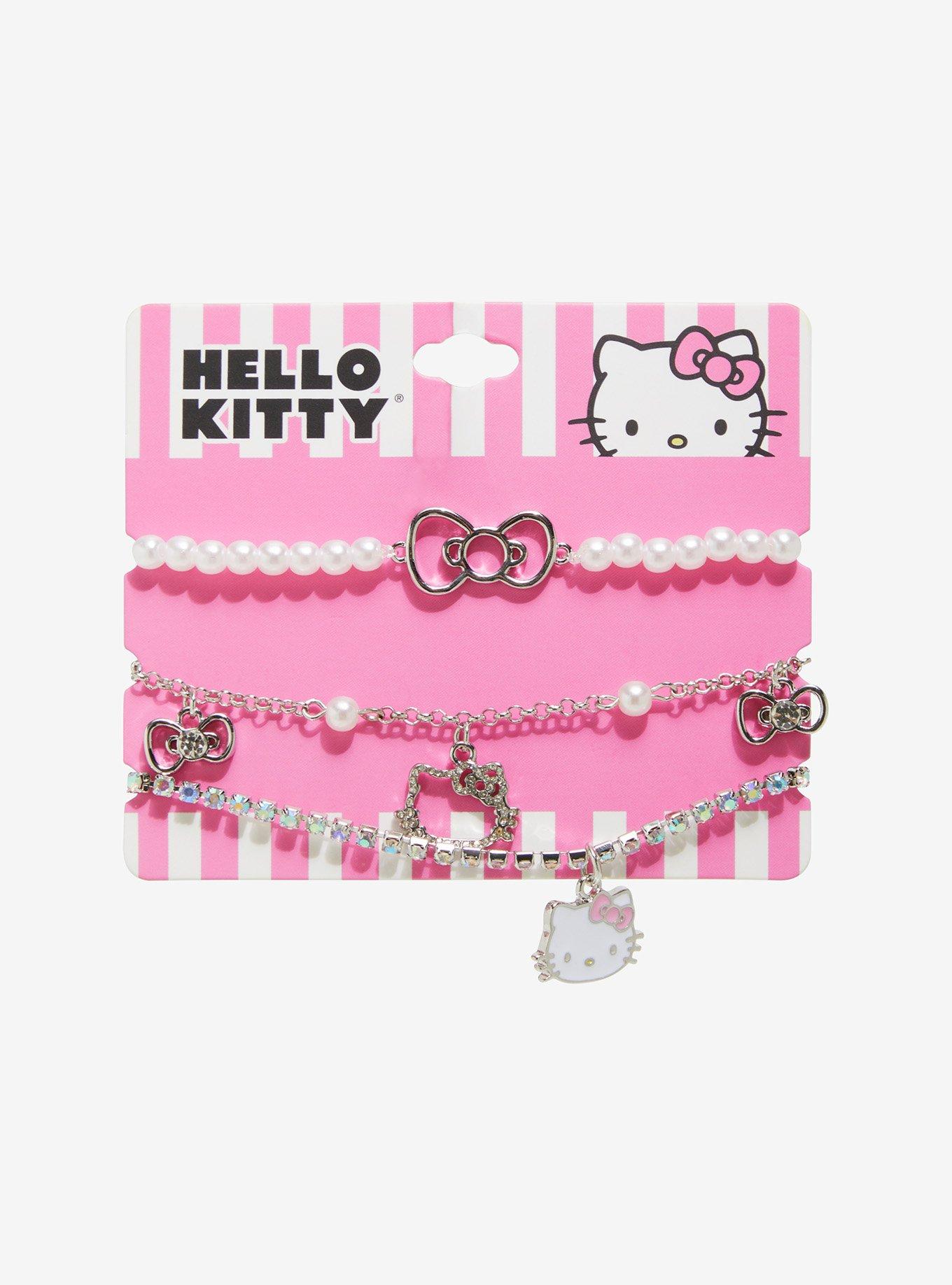 Hello Kitty Pearl Bling Bracelet Set, , hi-res