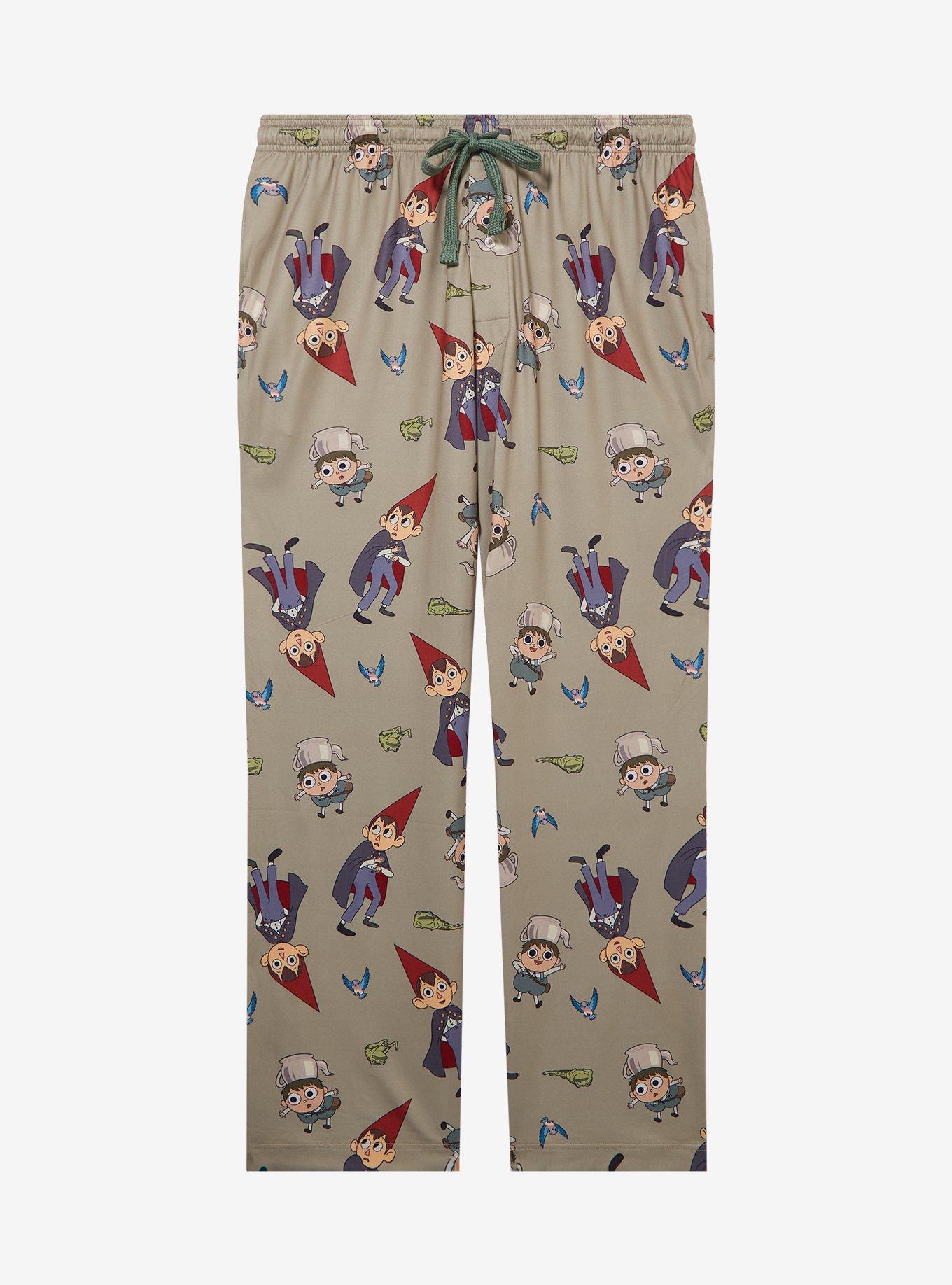 Over the Garden Wall Wirt & Greg Allover Print Sleep Pants, SAGE, hi-res