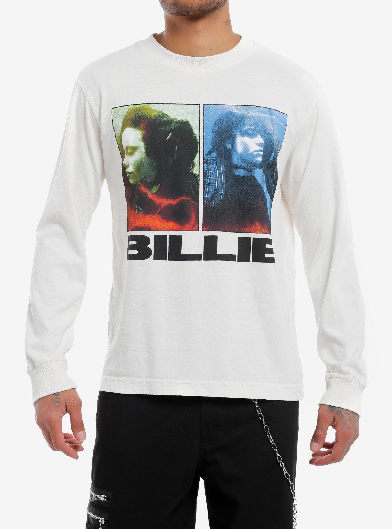 Billie Eilish Hit Me Hard And Soft Double Portrait Long-Sleeve T-Shirt, GREY, hi-res