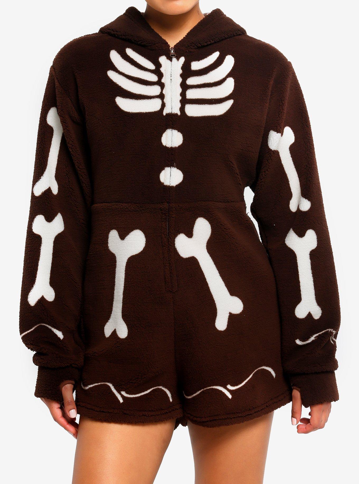 Gingerbread Sherpa Hooded Romper, , hi-res