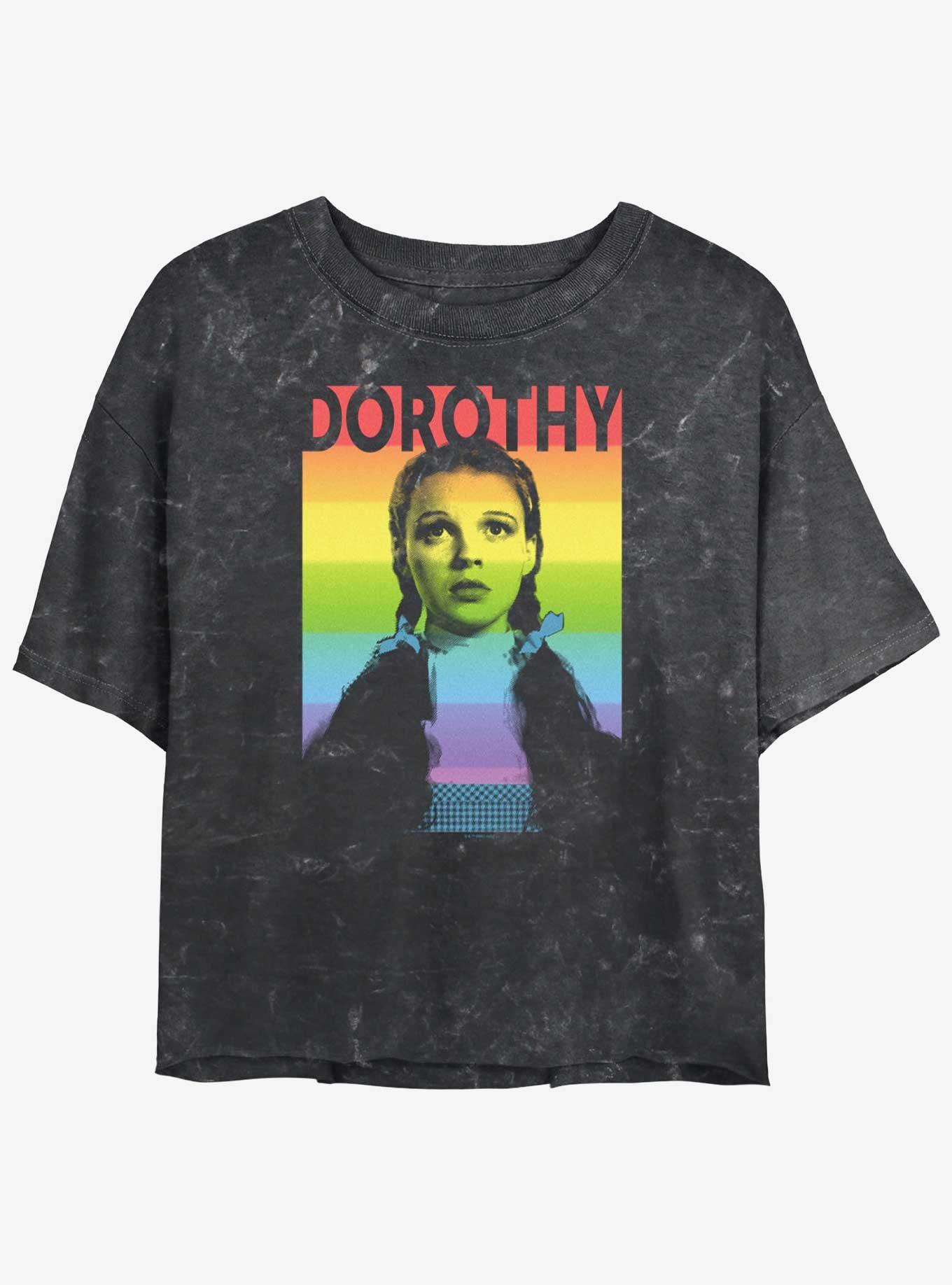 The Wizard Of Oz Dorothy Rainbow Mineral Wash Crop T-Shirt, , hi-res