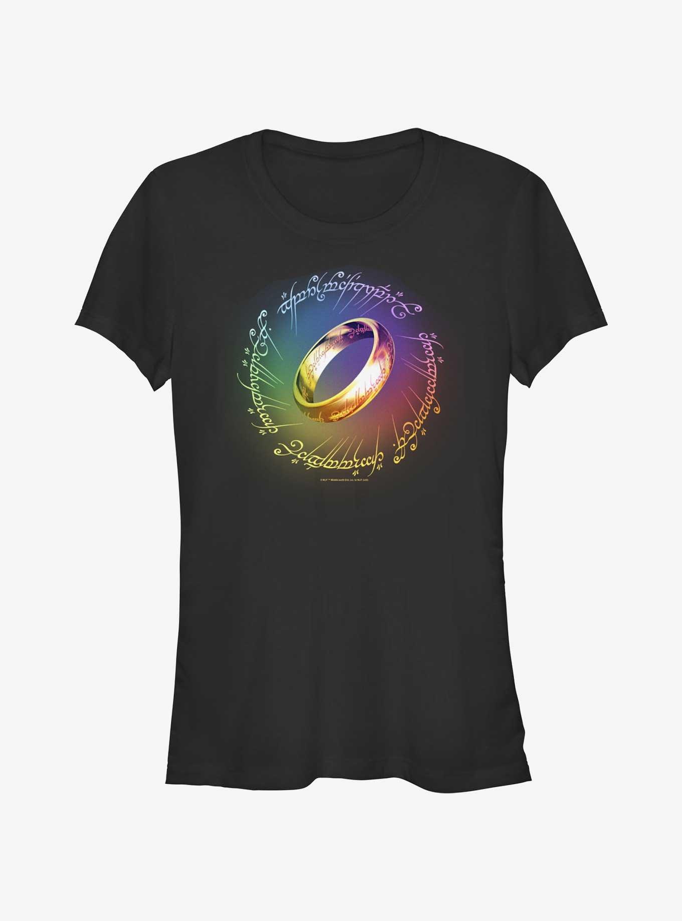 The Lord of the Rings Rainbow Ring T-Shirt, BLACK, hi-res